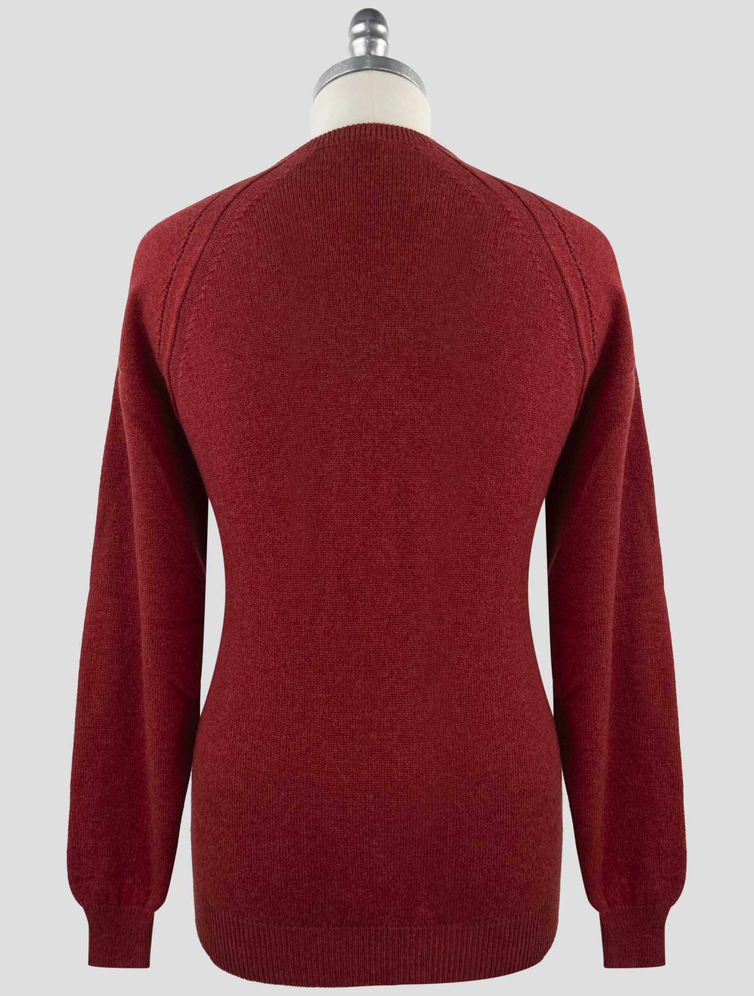 Kiton Red Cashmere Sweater Crewneck
