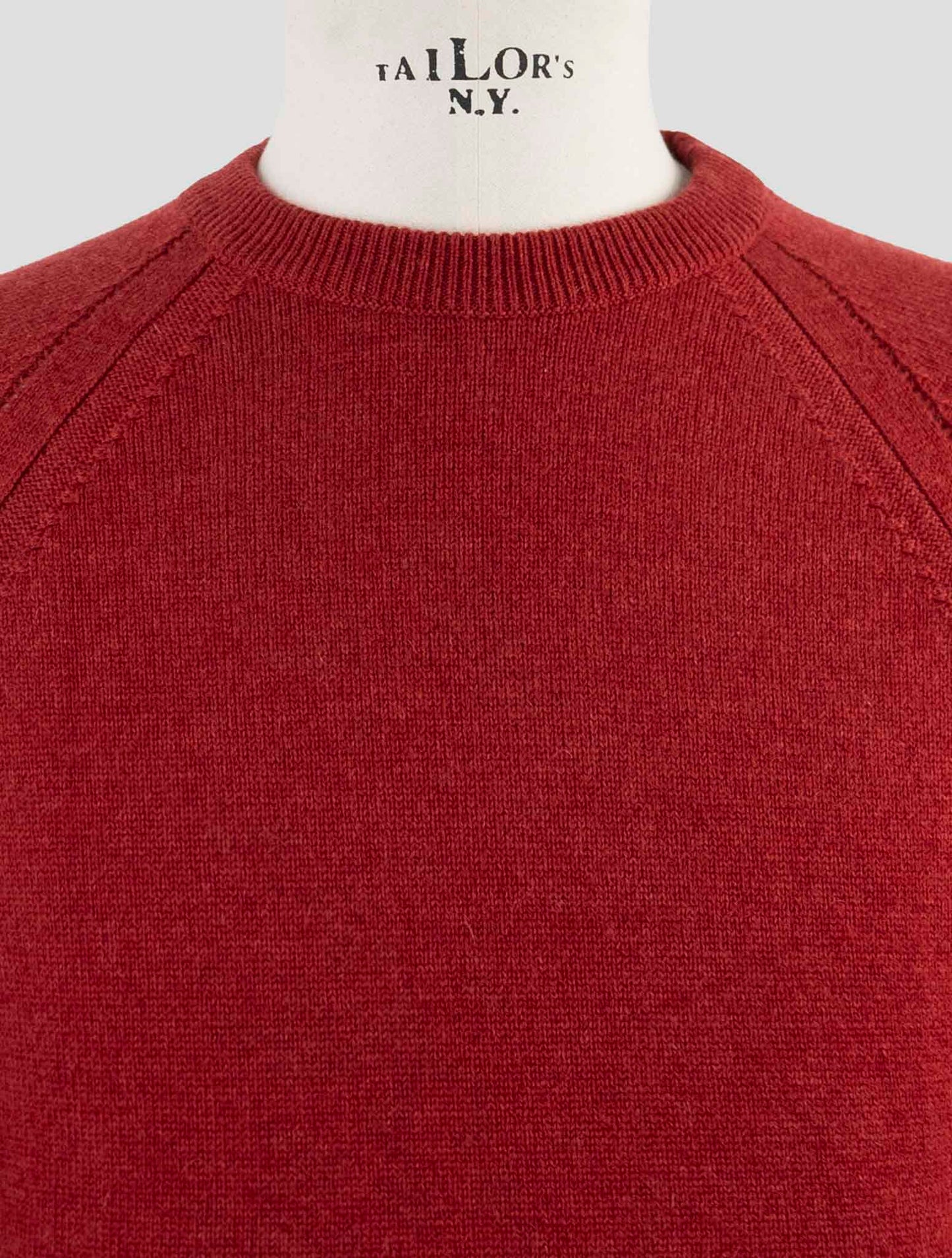Kiton Red Cashmere Sweater Crewneck