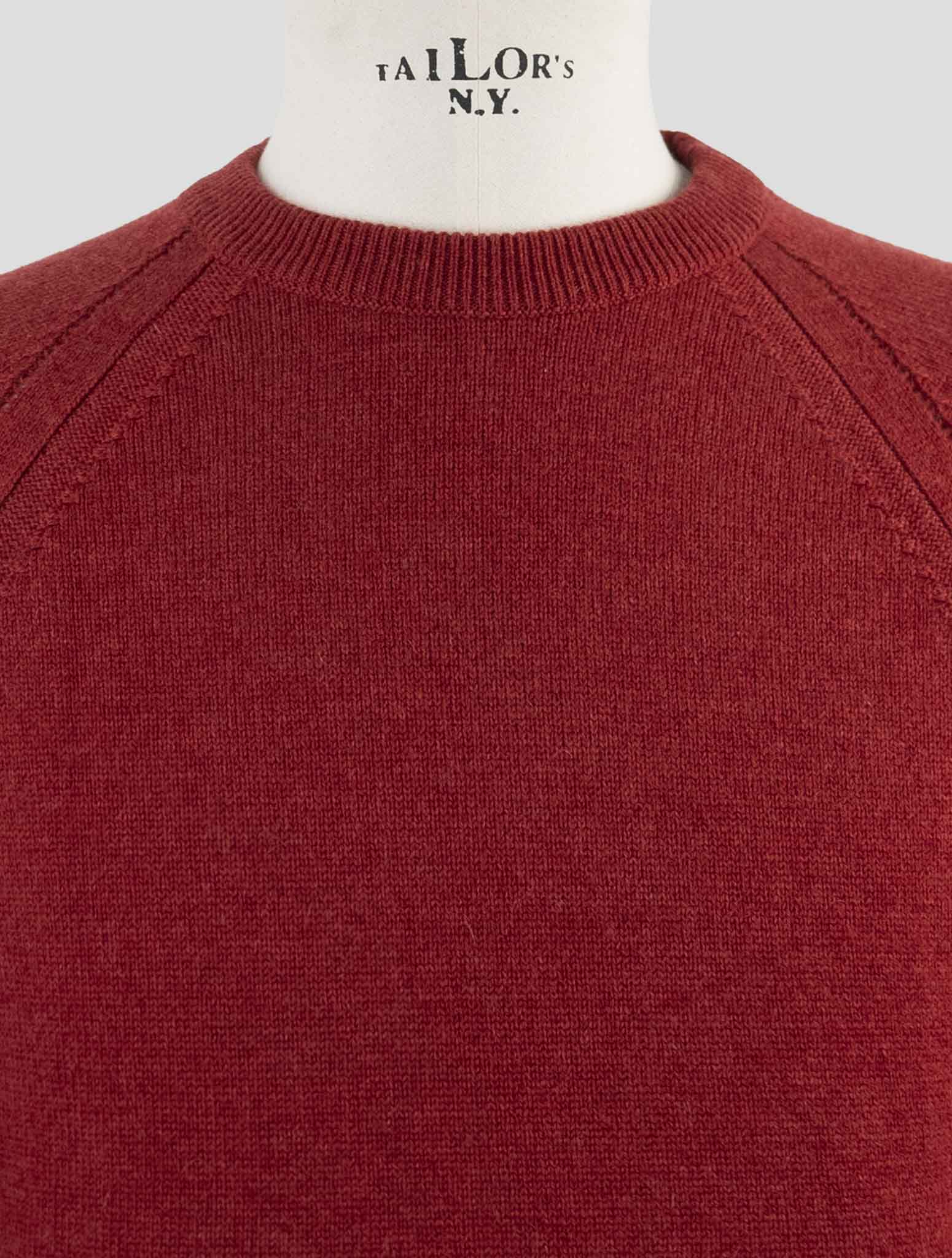 Kiton Red Cashmere Sweater Crewneck