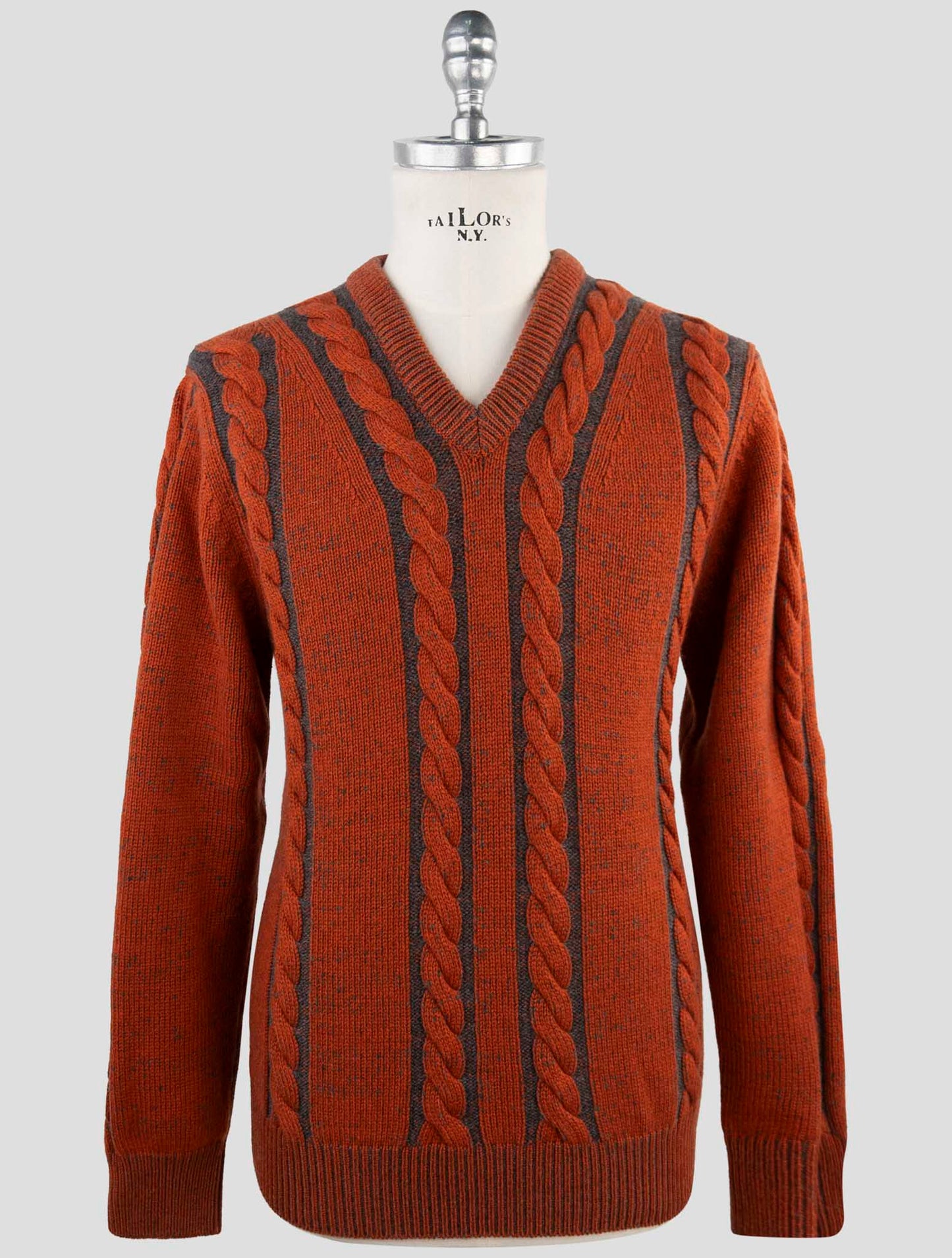 Kiton Multicolor Cashmere Sweater V-Neck