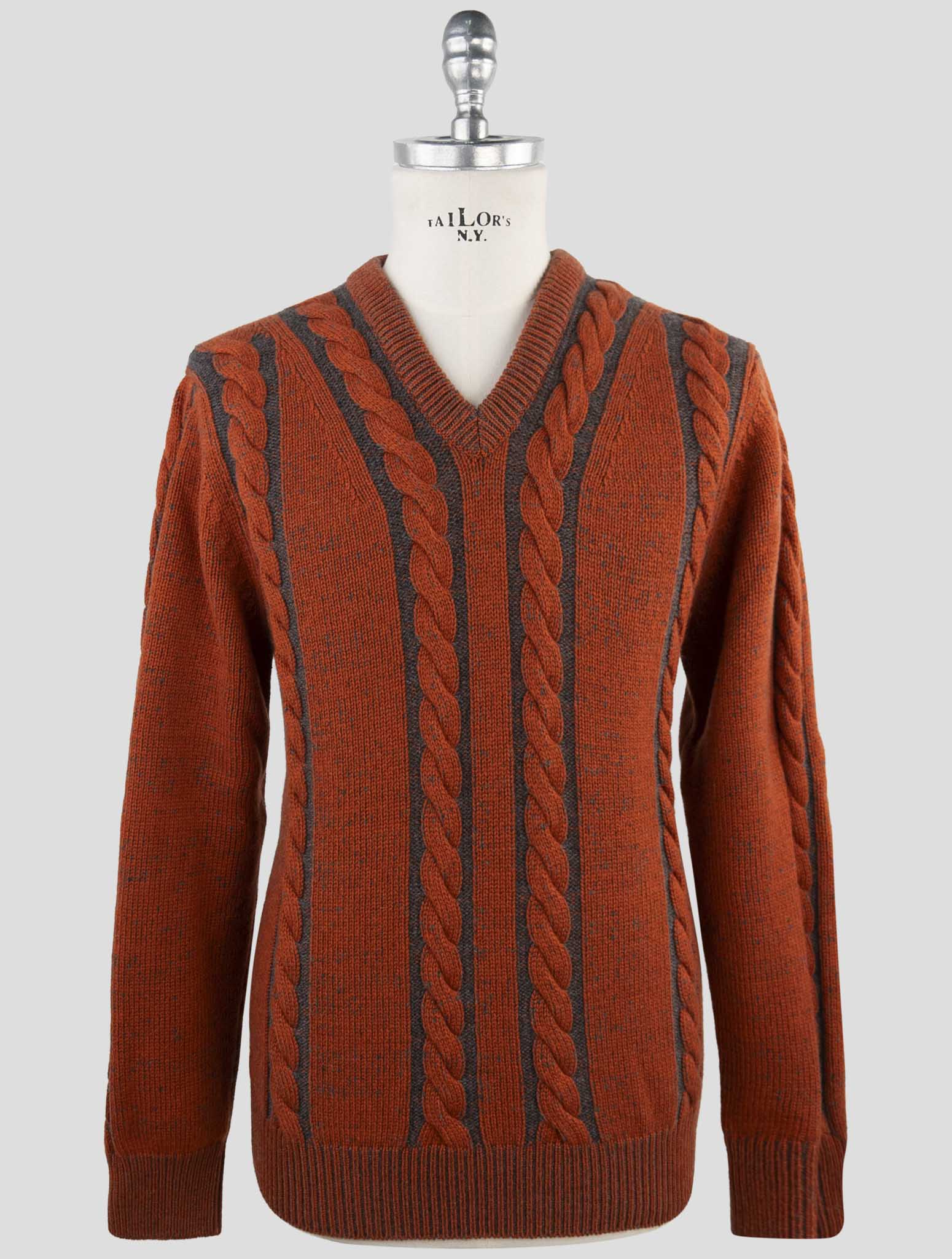 Kiton Multicolor Cashmere Sweater V-Neck