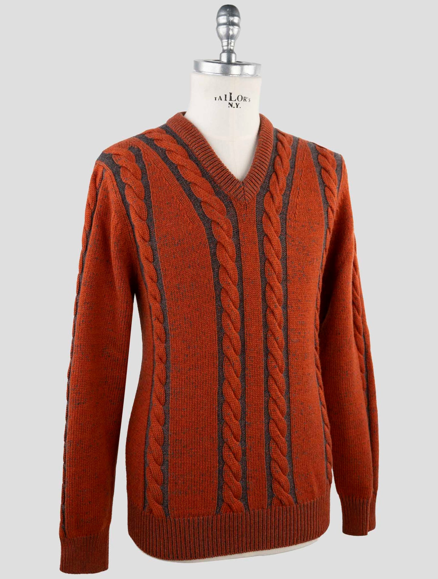 Kiton Multicolor Cashmere Sweater V-Neck