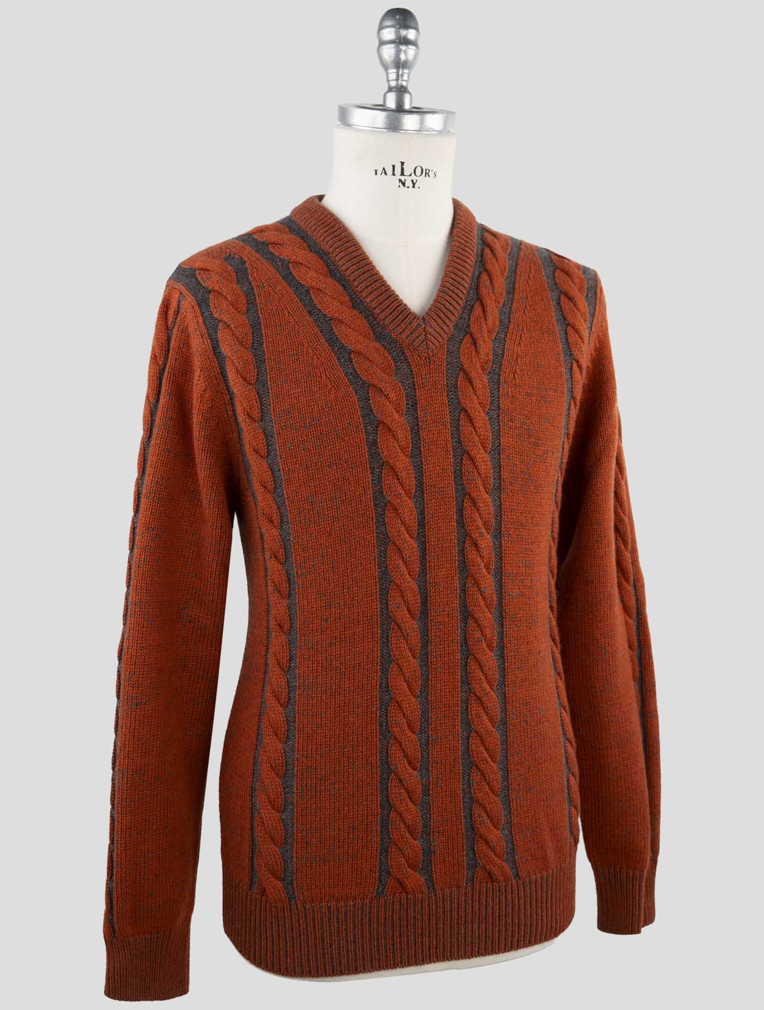 Kiton Multicolor Cashmere Sweater V-Neck