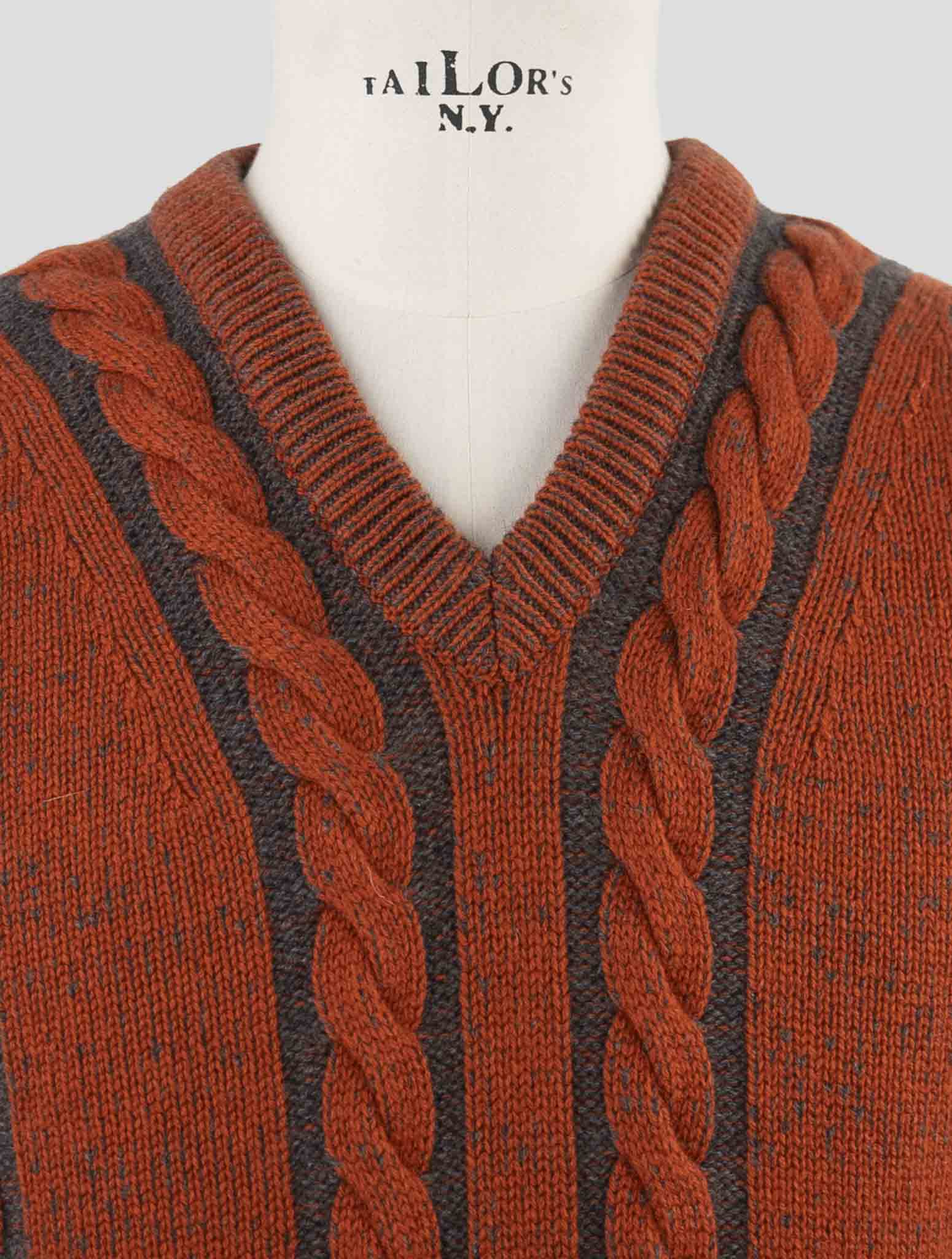 Kiton Multicolor Cashmere Sweater V-Neck