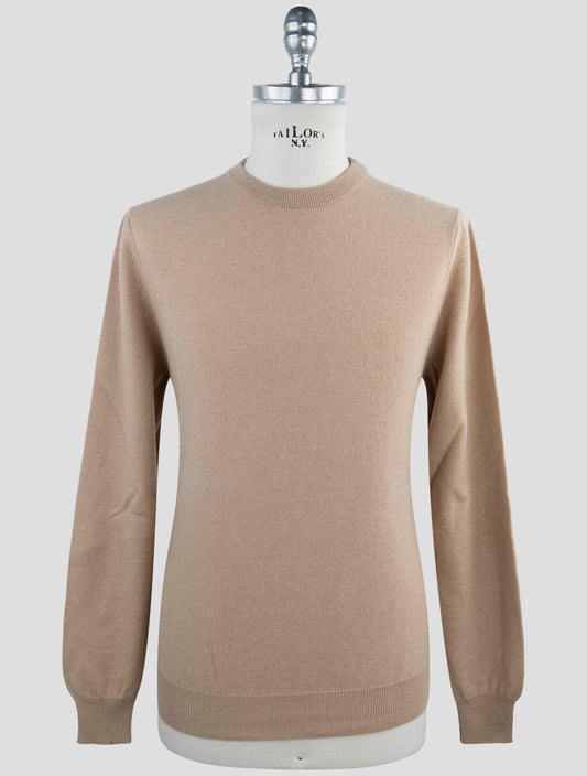Kiton Beige Wool Sweater Crewneck