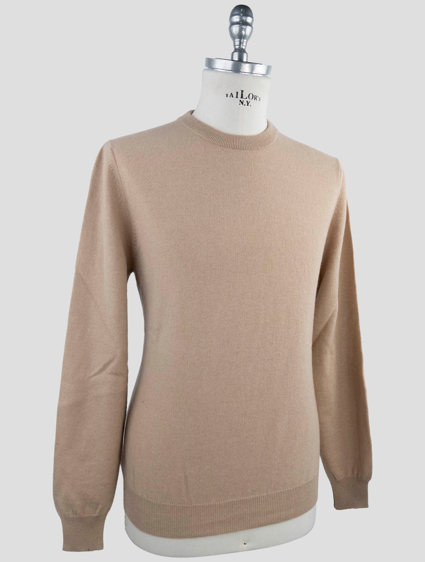 Kiton Beige Wool Sweater Crewneck