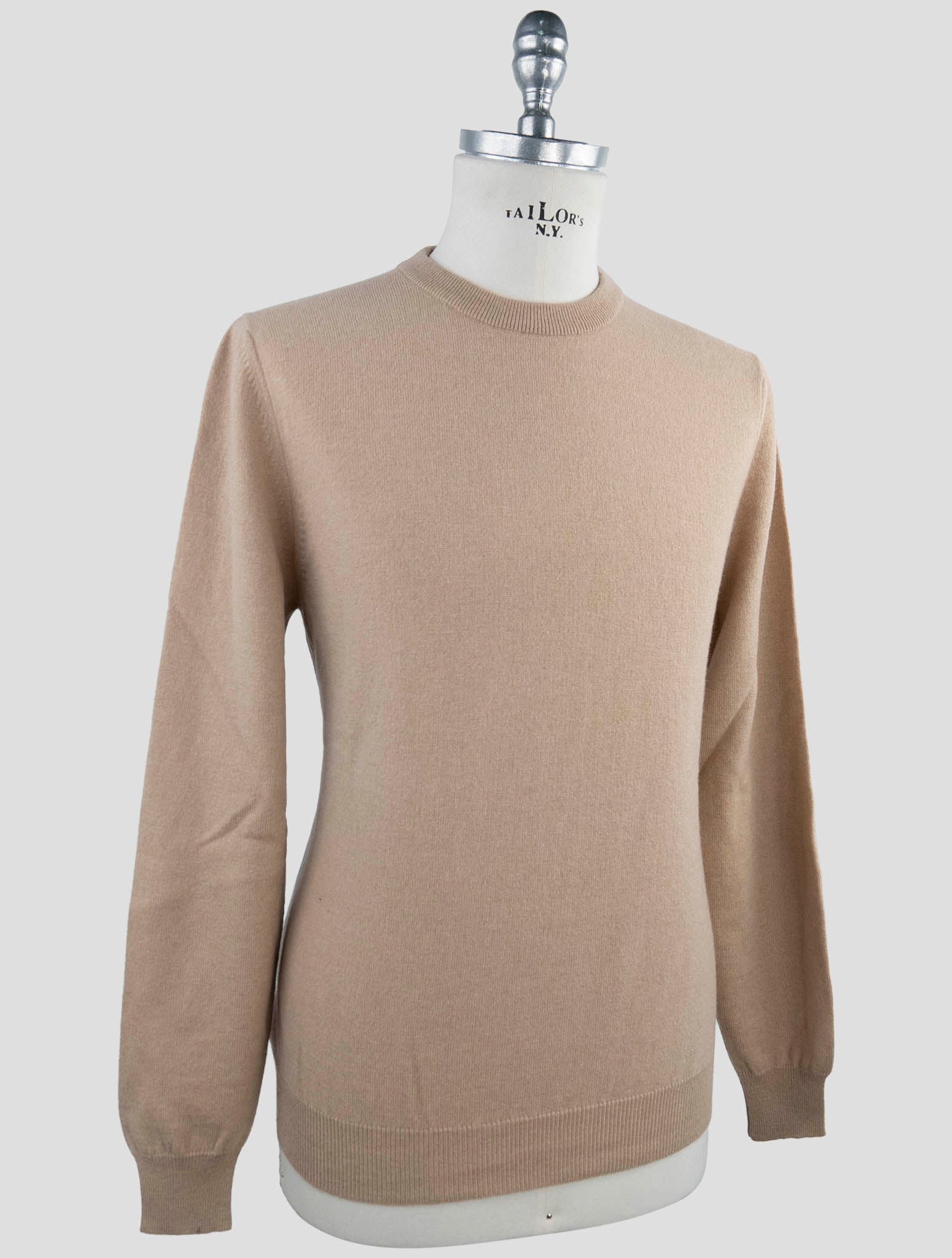 Kiton Beige Wool Sweater Crewneck