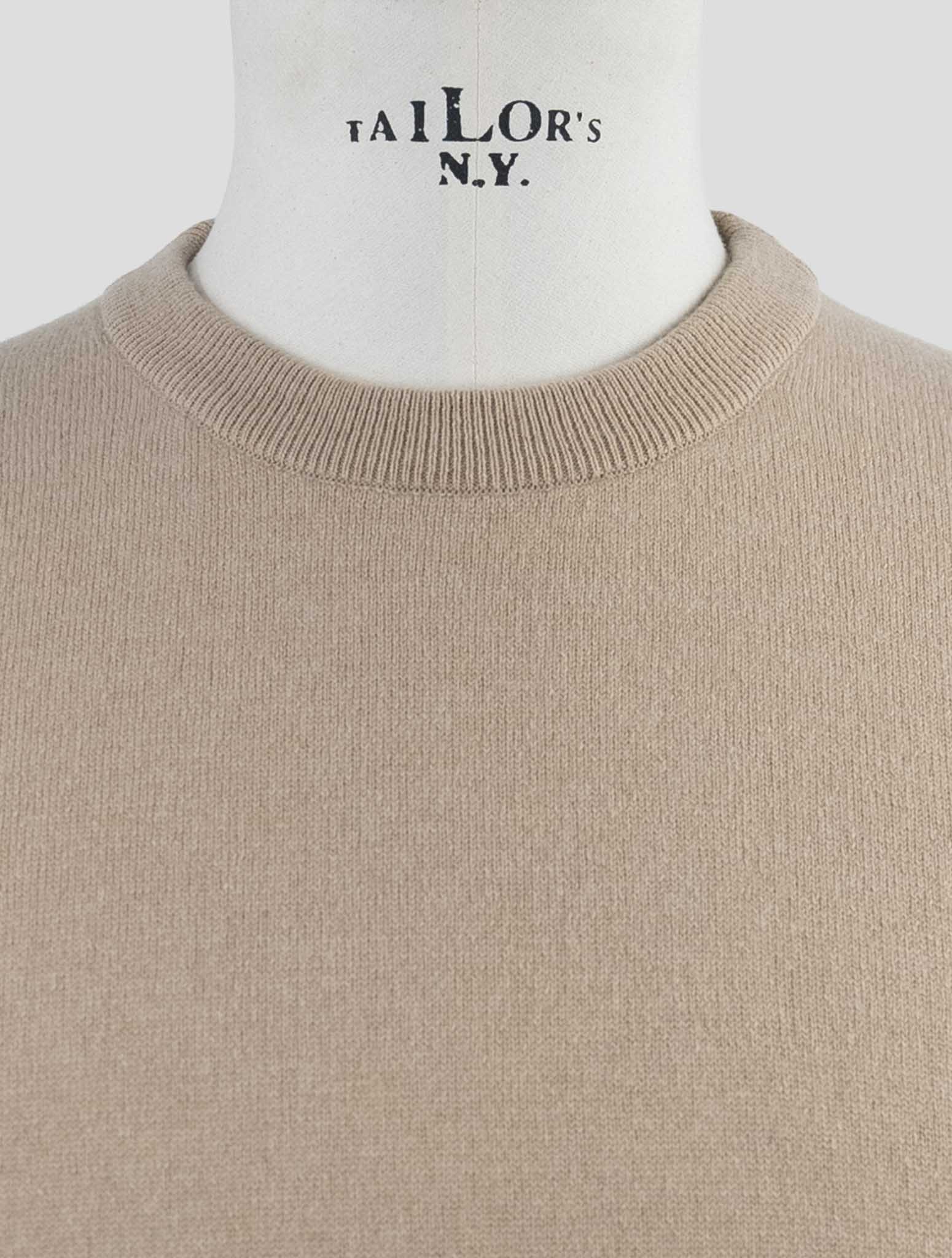 Kiton Beige Wool Sweater Crewneck