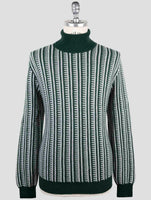 Kiton Green Gray Cashmere Sweater Turtleneck