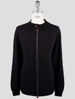 Kiton Black Wool Sweater Full Zip