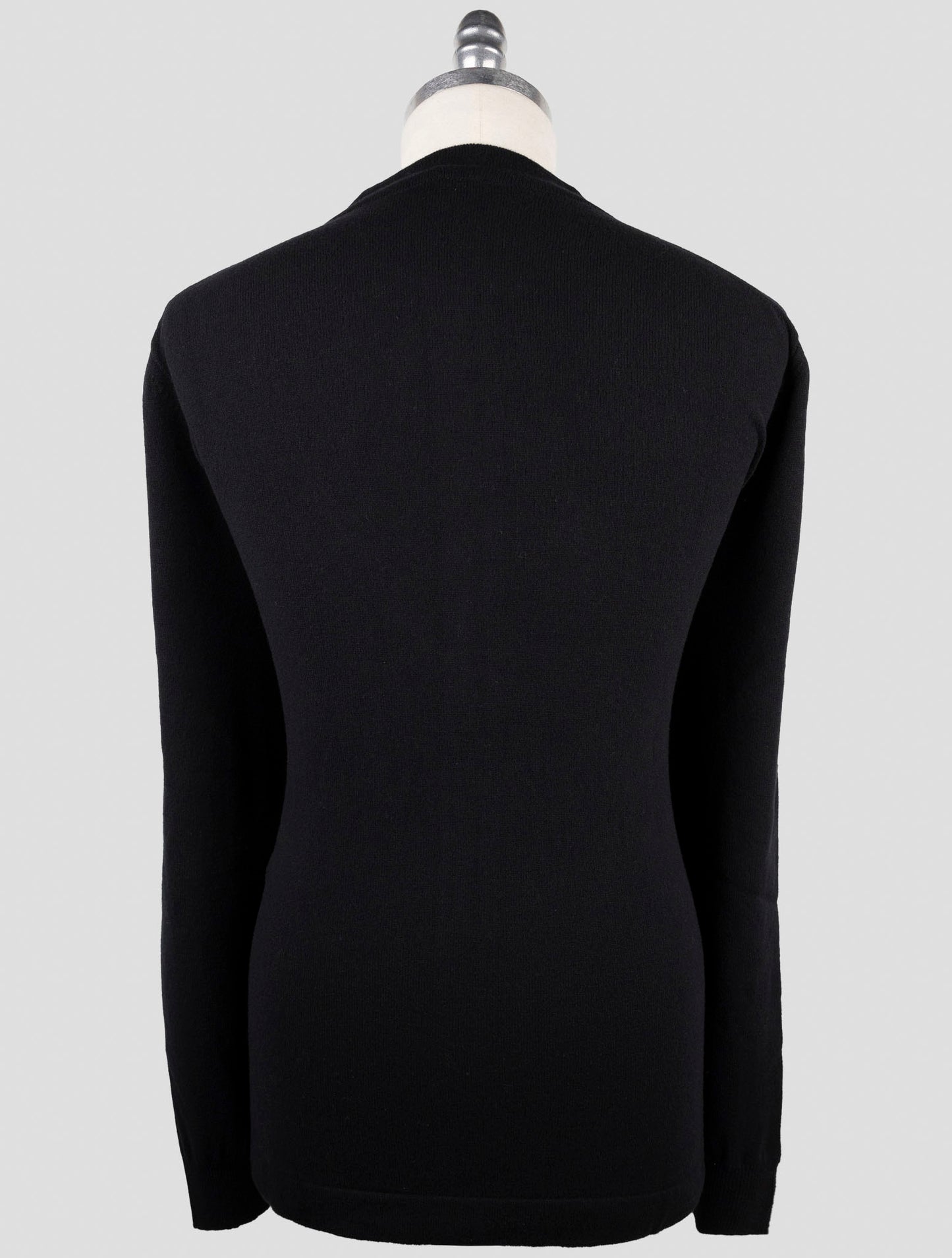 Kiton Black Wool Sweater Full Zip
