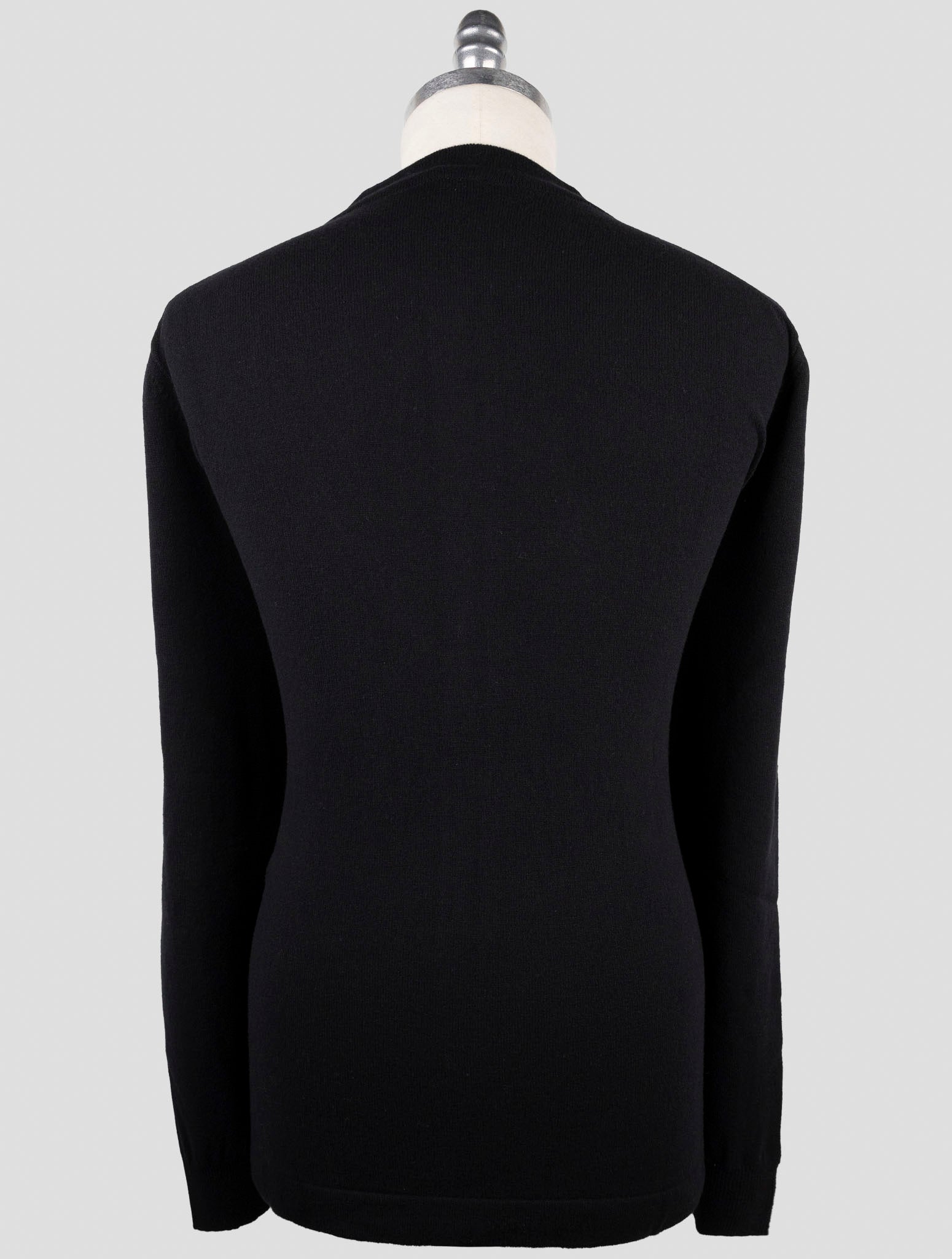 Kiton Black Wool Sweater Full Zip
