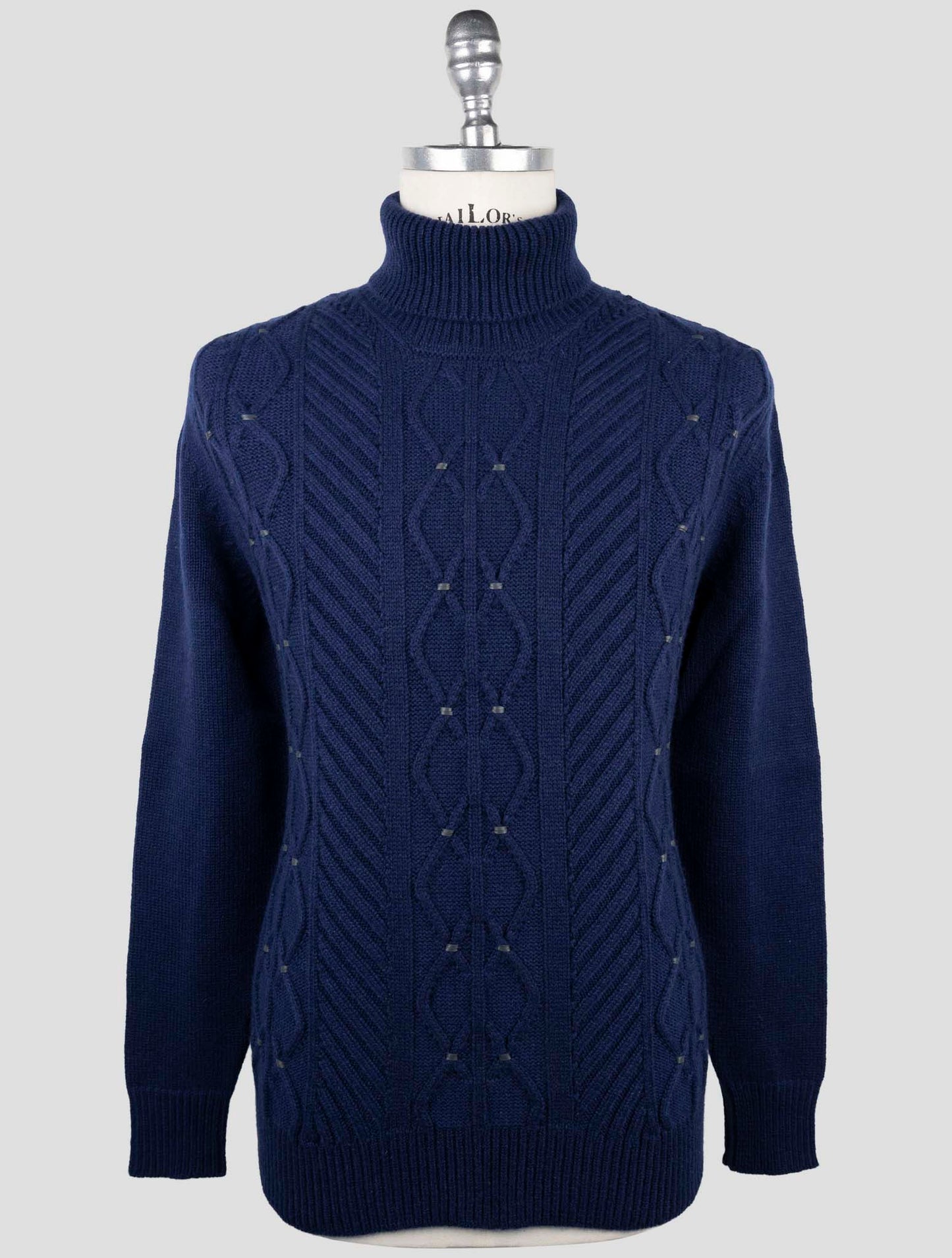 Kiton Blue Cashmere Sweater Turtleneck