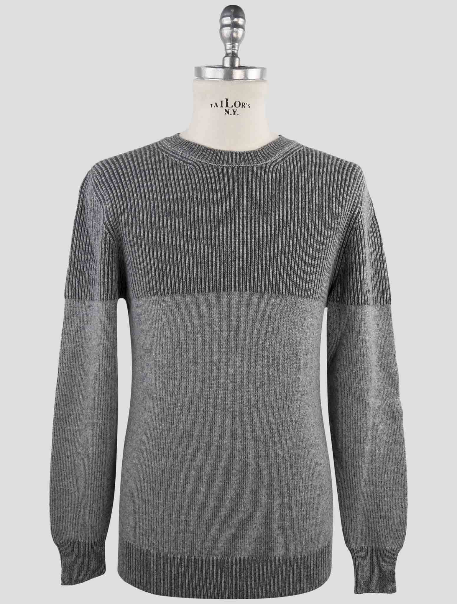 Kiton Gray Cashmere Sweater Crewneck