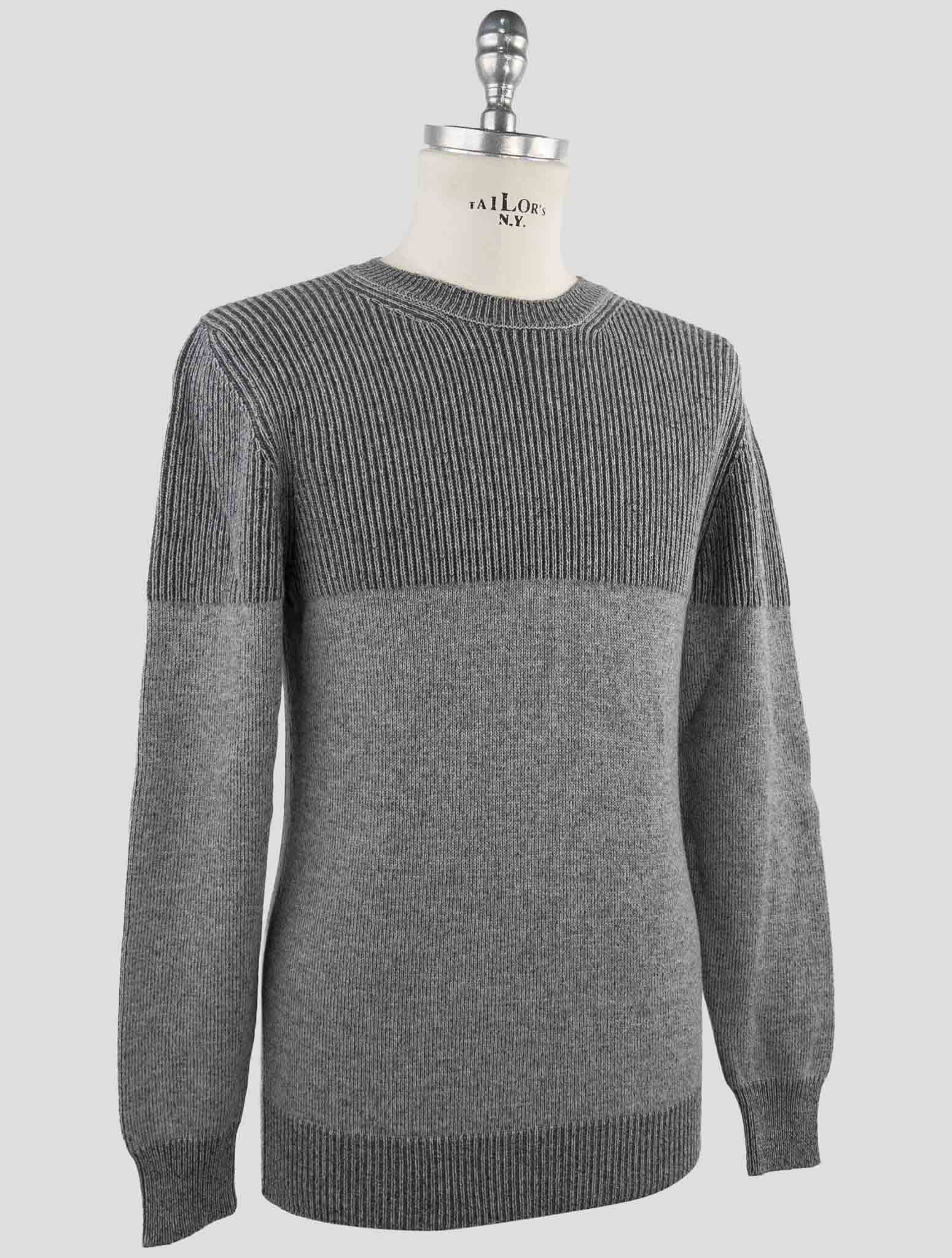 Kiton Gray Cashmere Sweater Crewneck