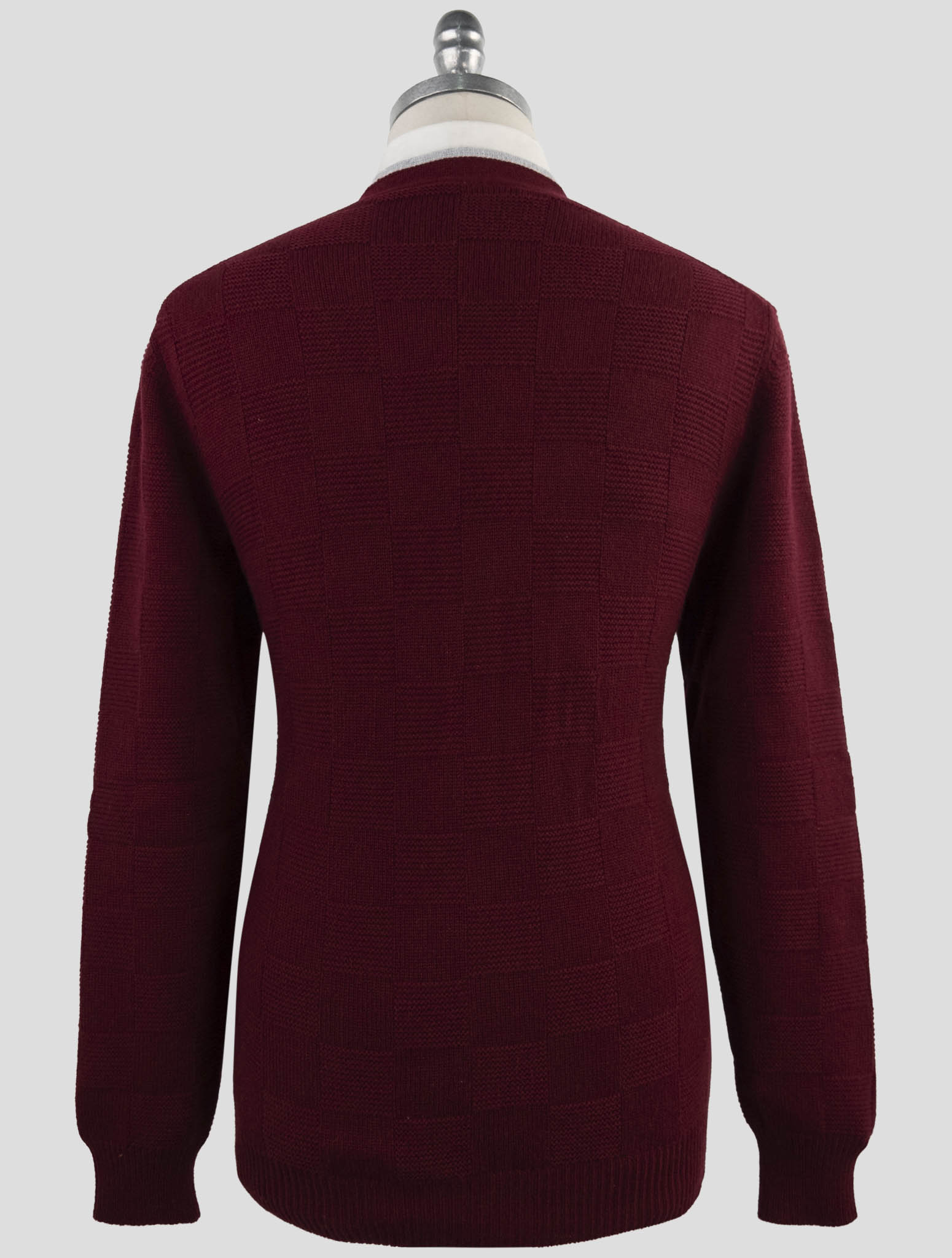 Kiton Burgundy Cashmere Sweater Cardigan