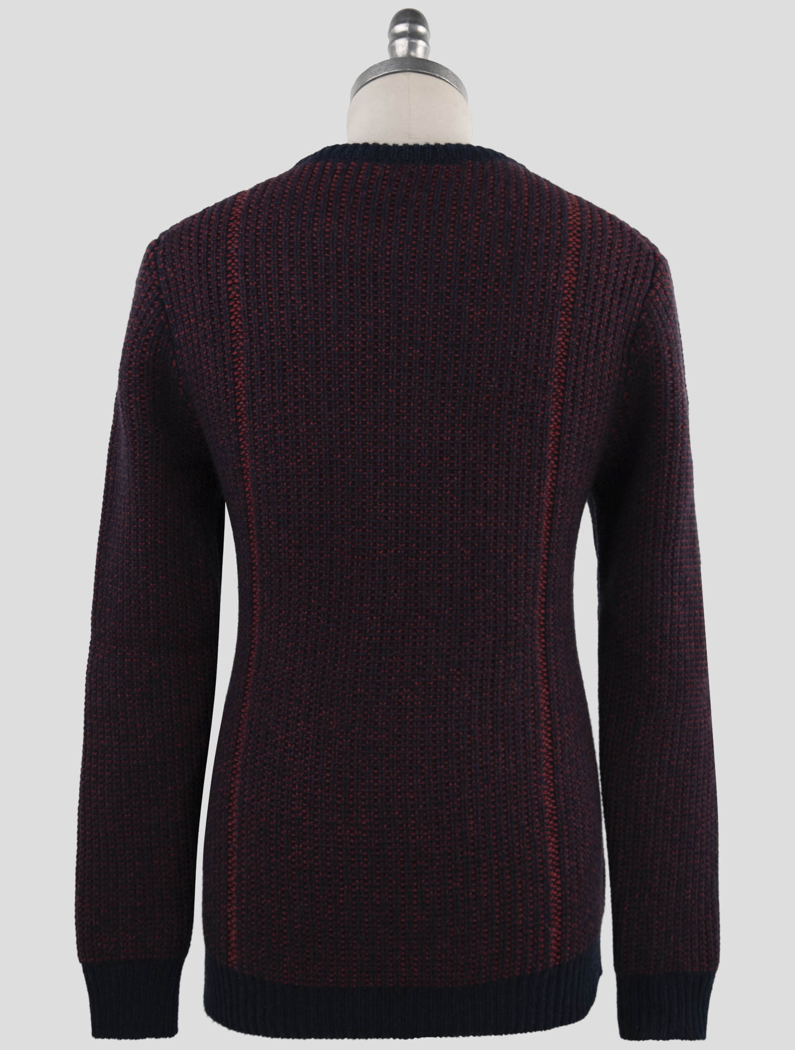 Kiton Red Blue Cashmere Sweater Crewneck