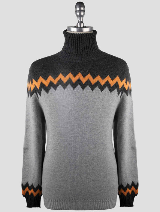 Kiton Multicolor Cashmere Sweater Turtleneck