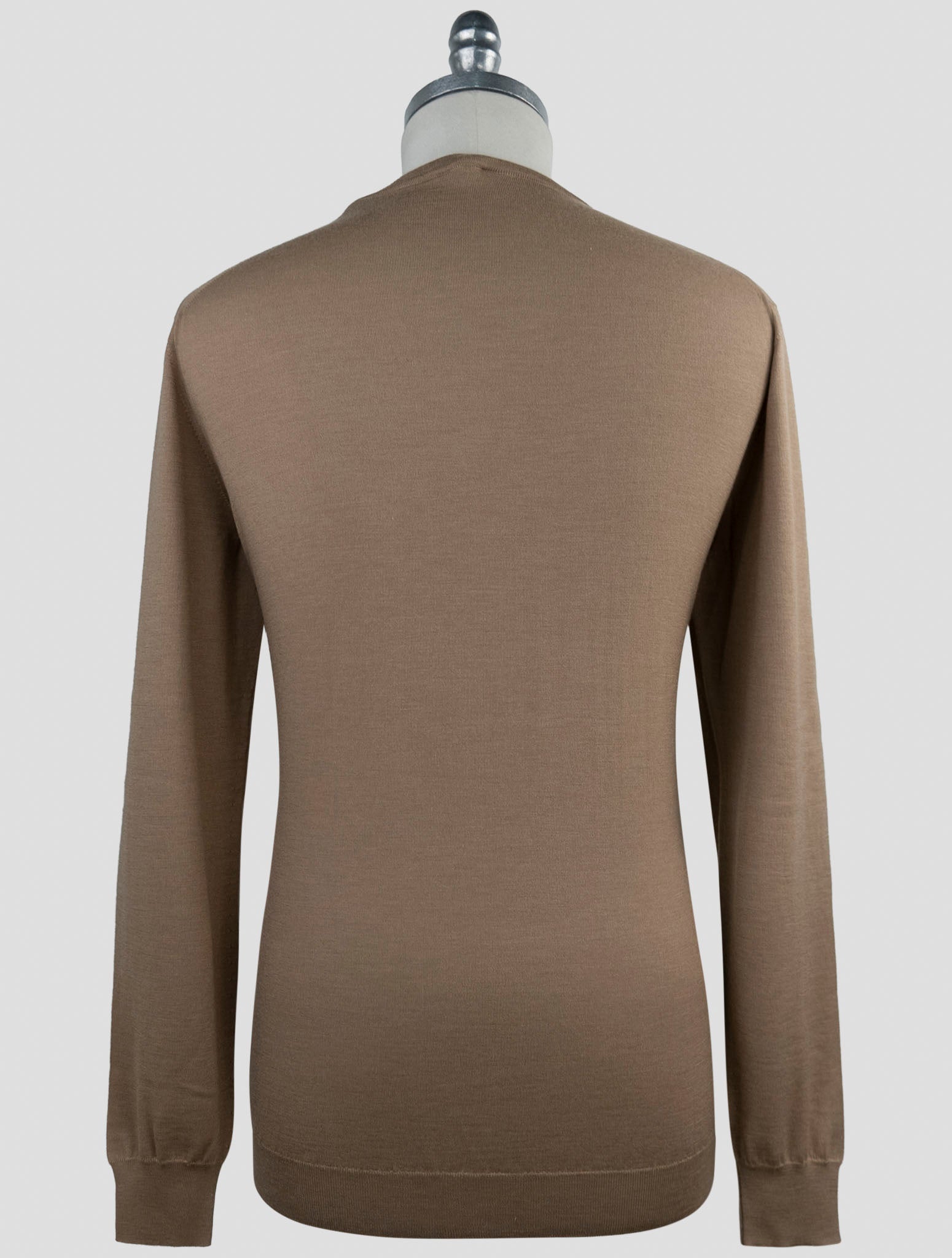 Kiton Brown Cashmere Silk Sweater V-Neck
