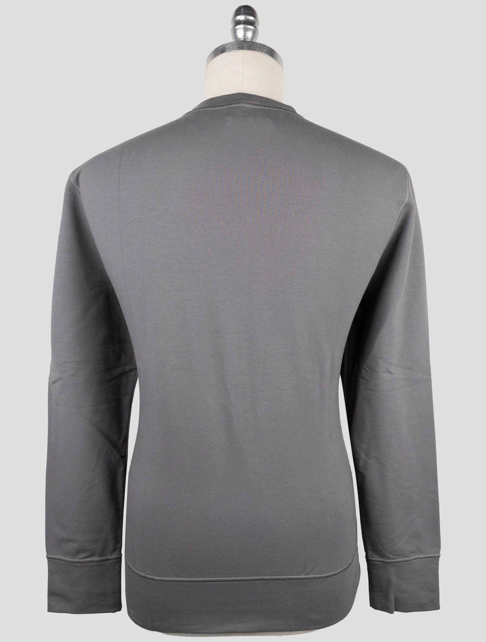 Kiton Gray Cotton Ea Sweater Crewneck