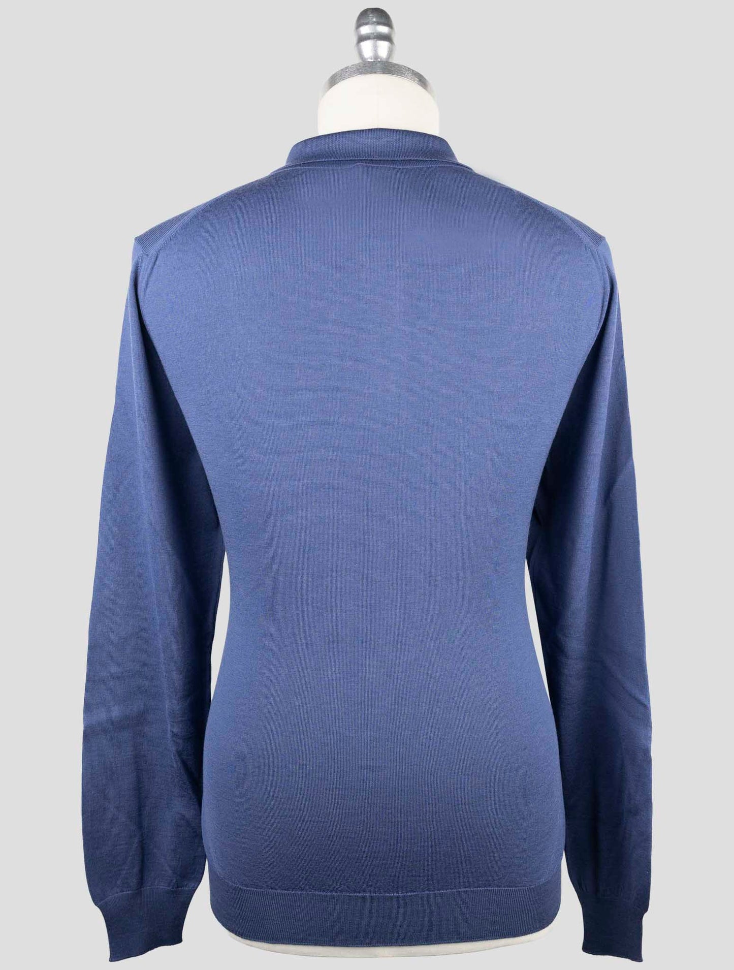 Kiton Blue Wool Sweater Polo