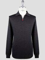Kiton Dark Gray Wool Sweater Polo