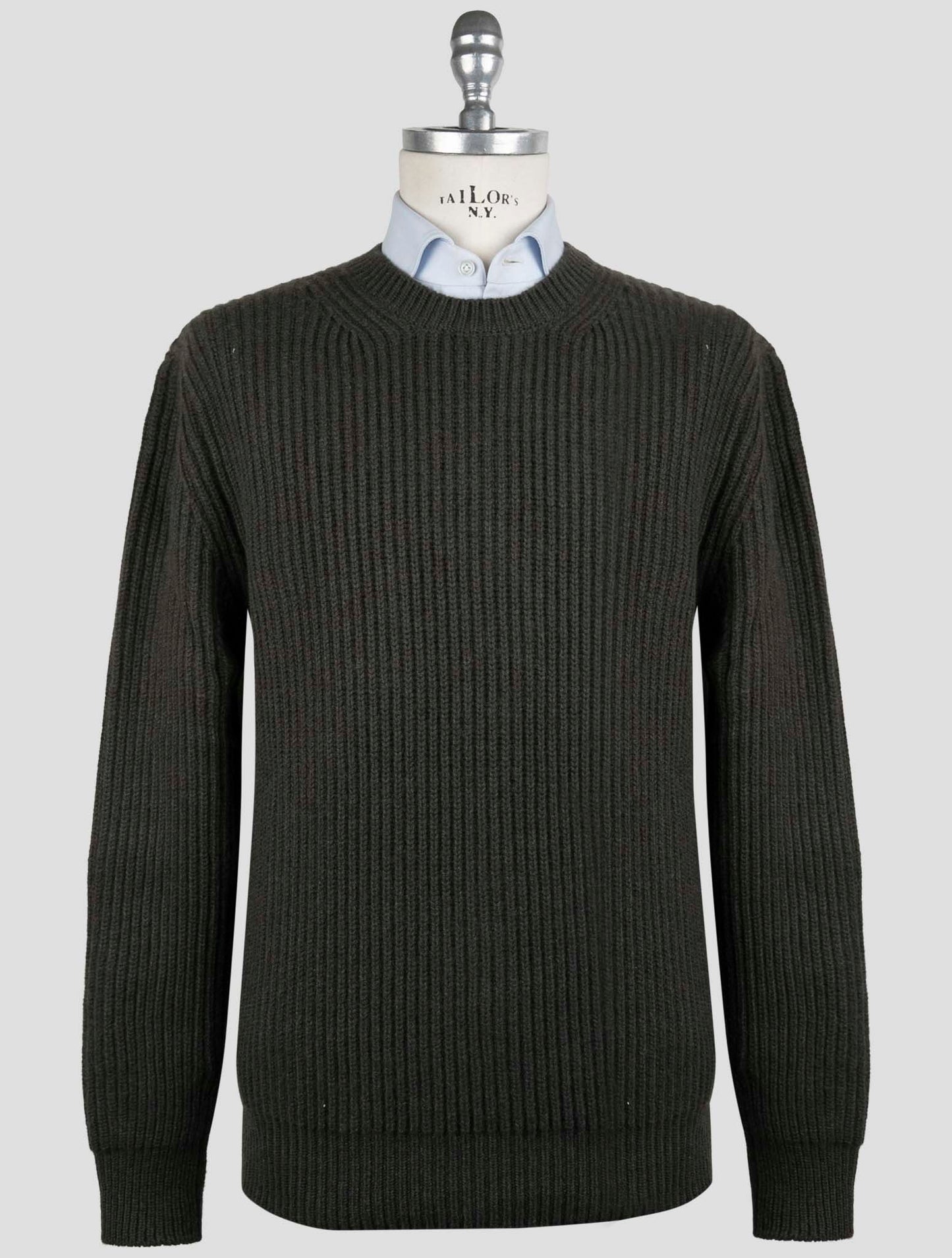 Kiton Green Cashmere Sweater Crewneck