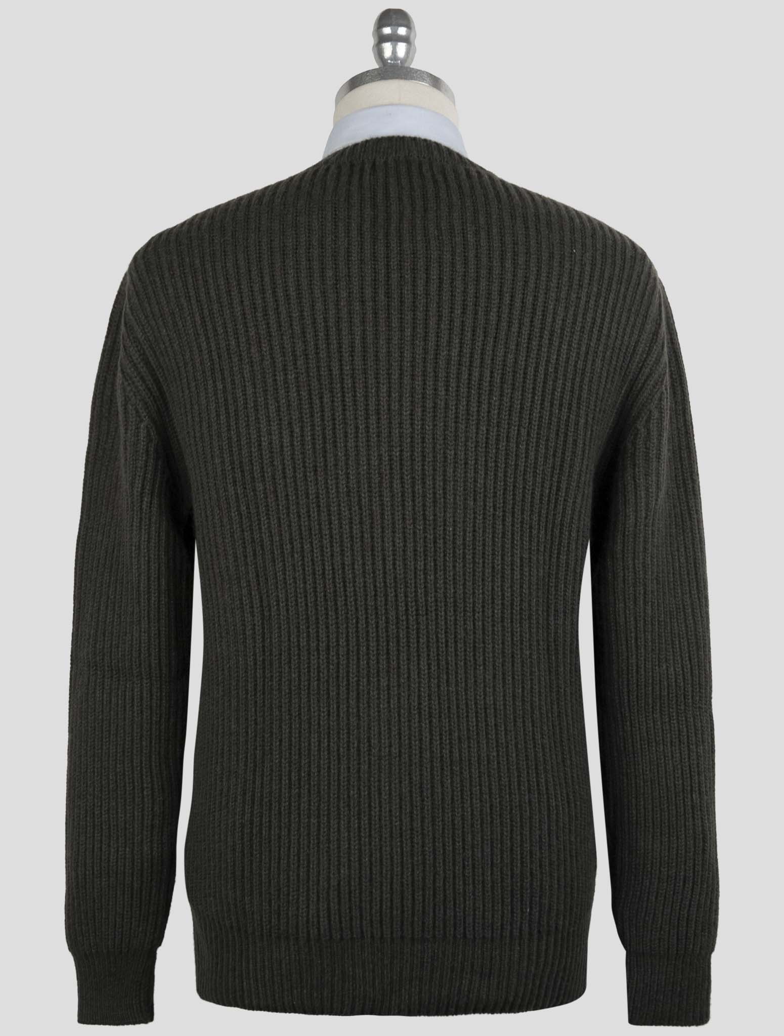 Kiton Green Cashmere Sweater Crewneck
