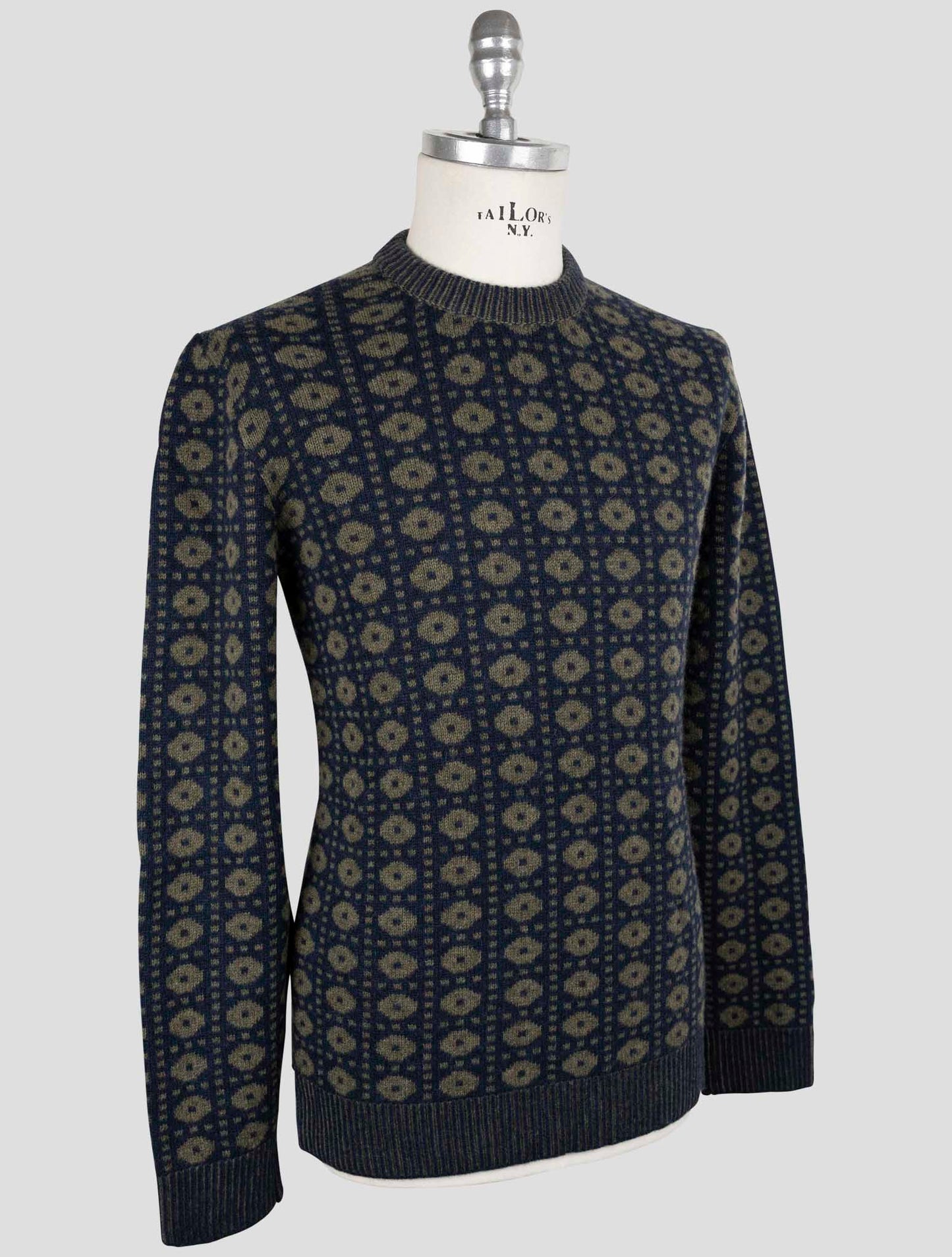 Kiton Blue Green Cashmere Sweater Crewneck