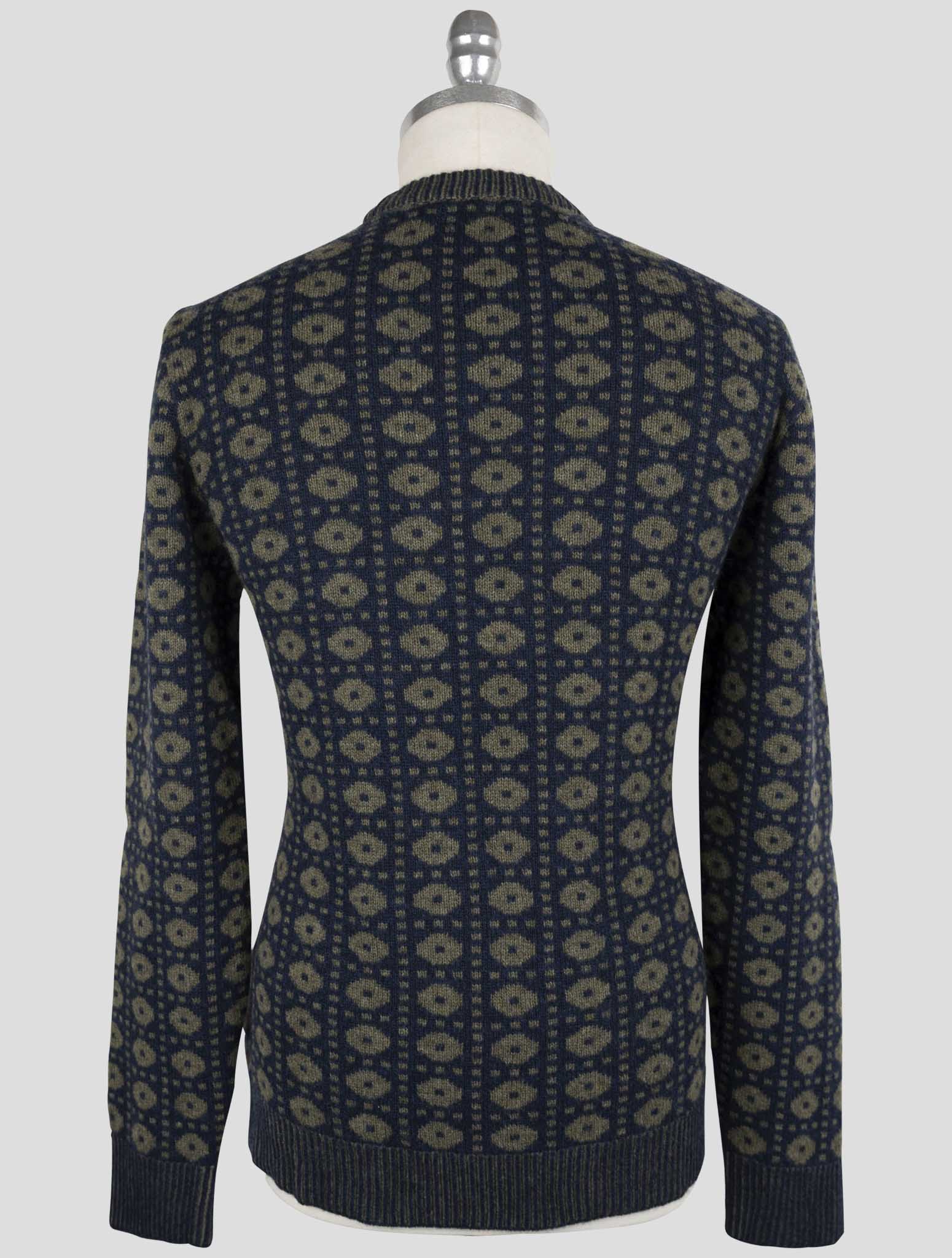 Kiton Blue Green Cashmere Sweater Crewneck