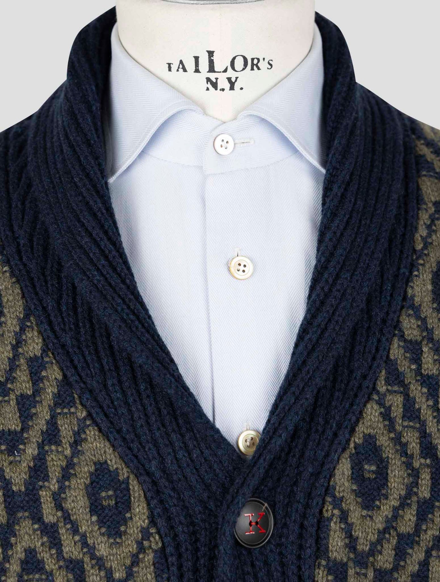 Kiton Blue Green Cashmere Sweater Crdigan