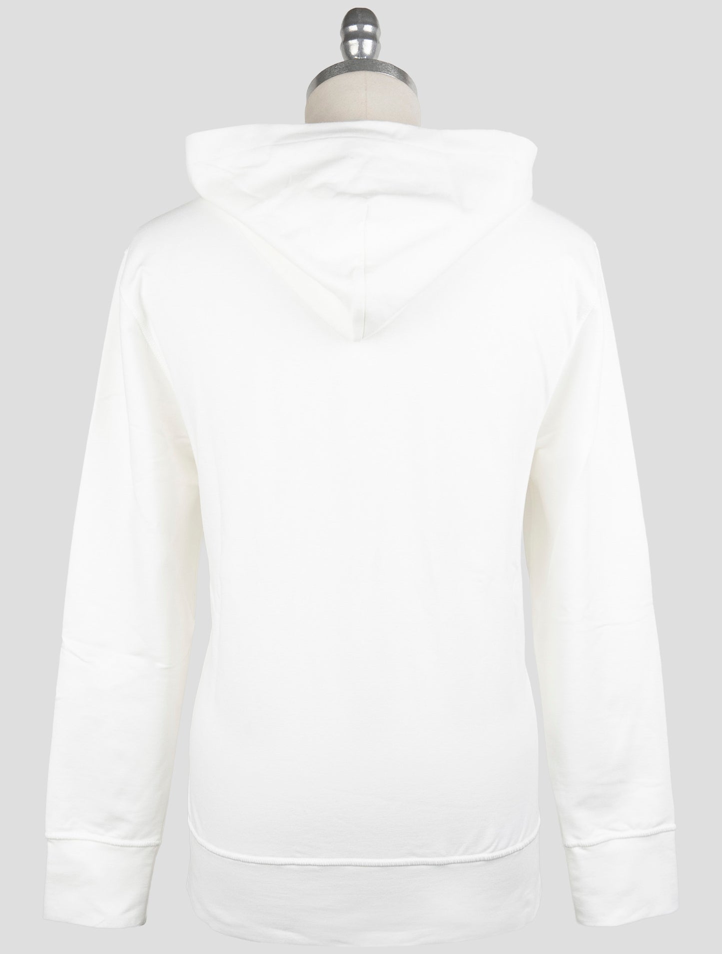 Kiton White Cotton Ea Sweater Hoodie