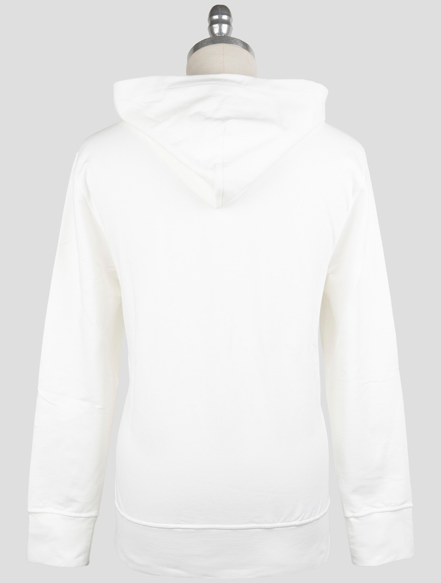 Kiton White Cotton Ea Sweater Hoodie