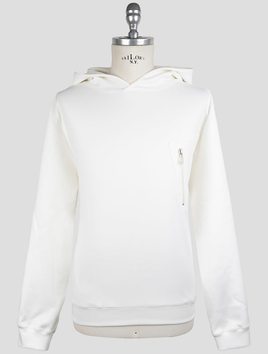 Kiton White Pl Ea Sweater Hoodie