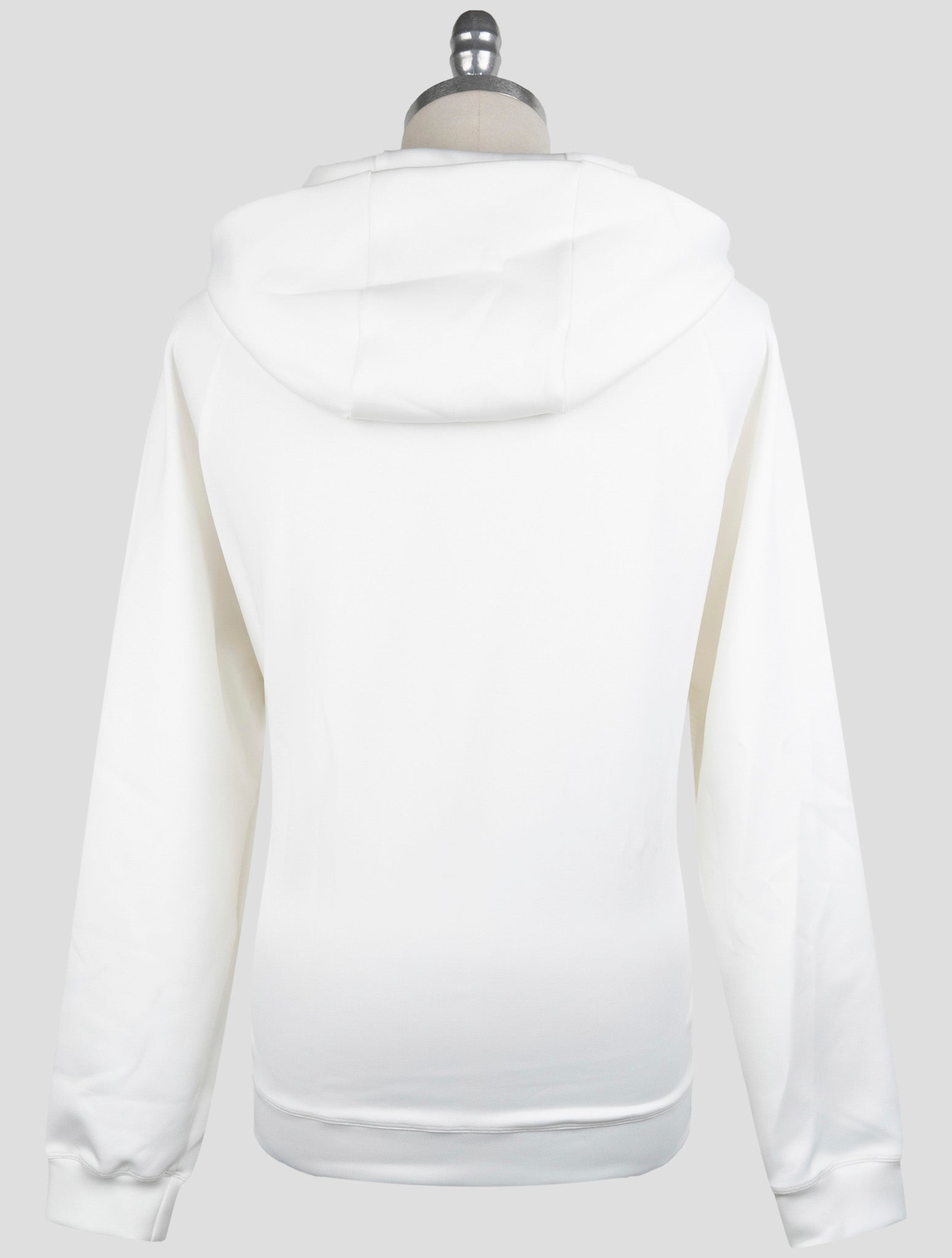Kiton White Cotton Ea Sweater Hoodie
