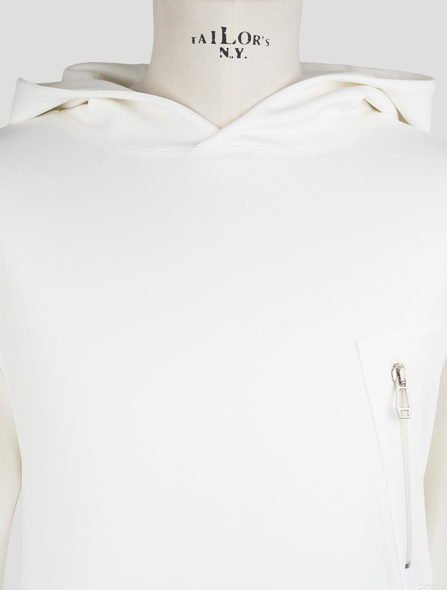 Kiton White Cotton Ea Sweater Hoodie