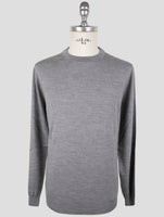 Kiton Gray Wool Sweater Crewneck