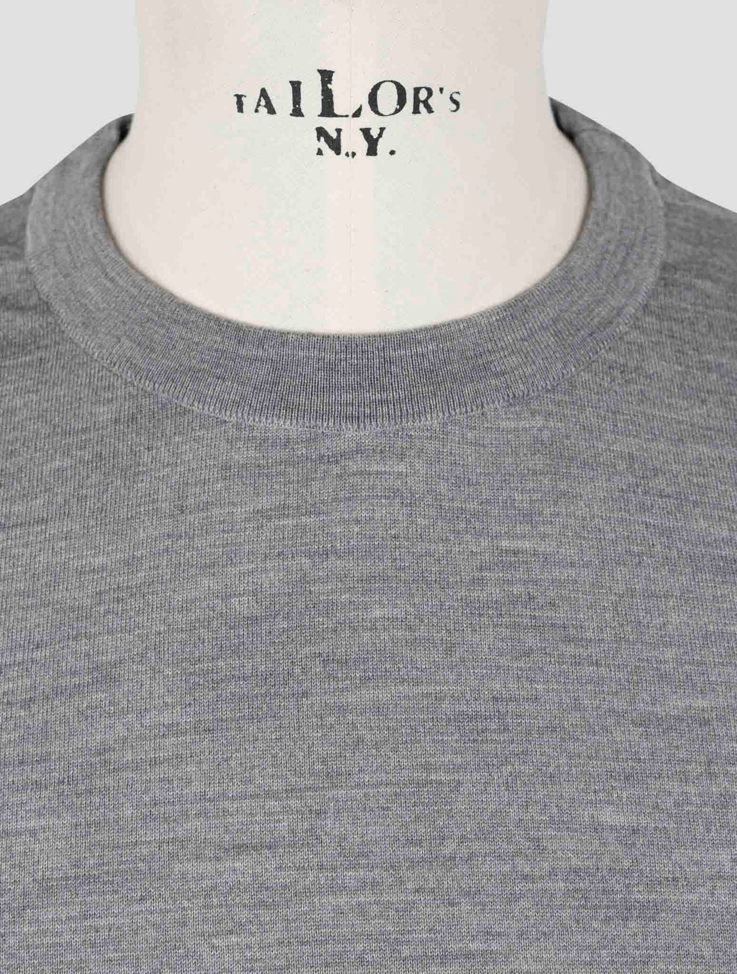 Kiton Gray Wool Sweater Crewneck