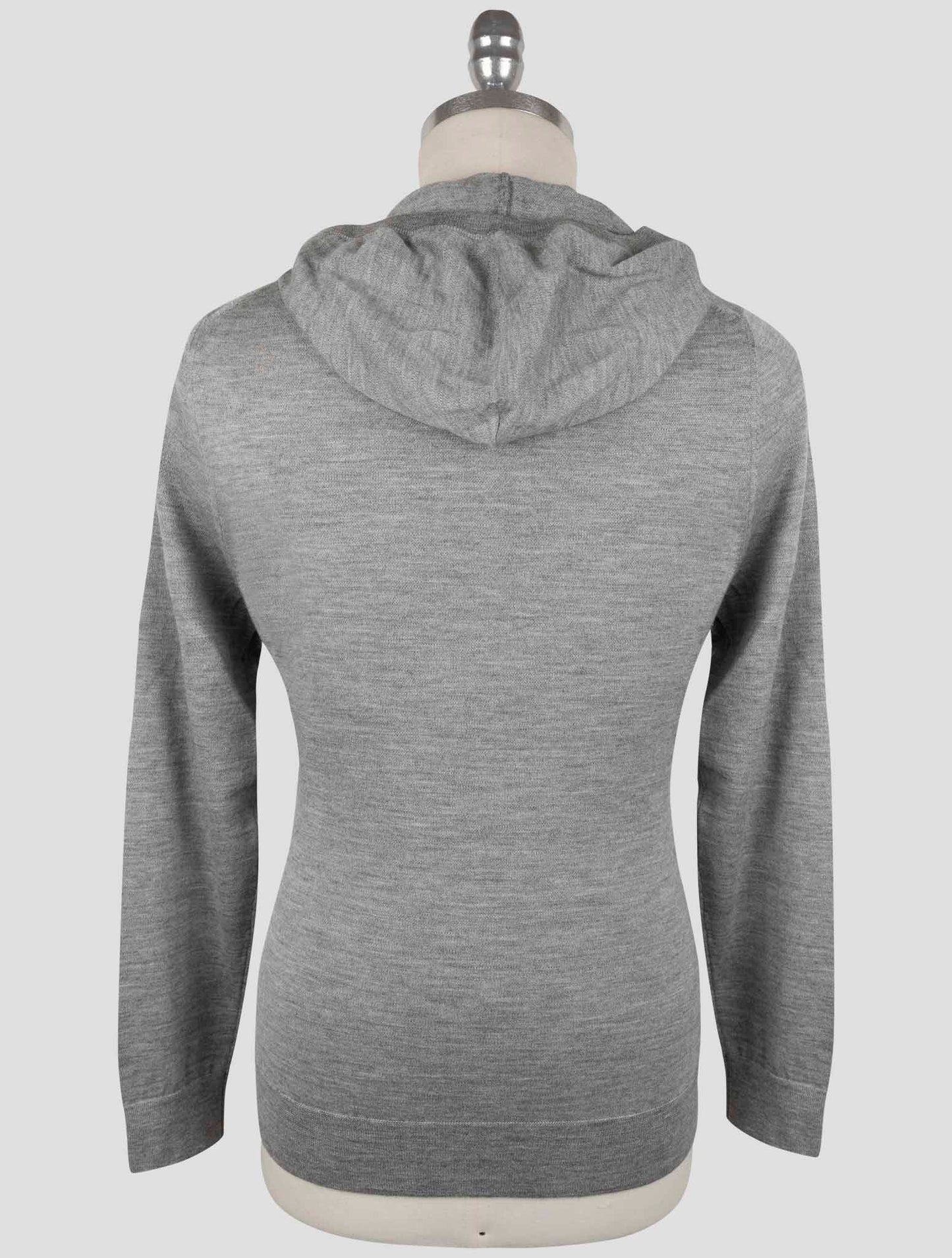Kiton Gray Cashmere Silk Sweater Hoodie