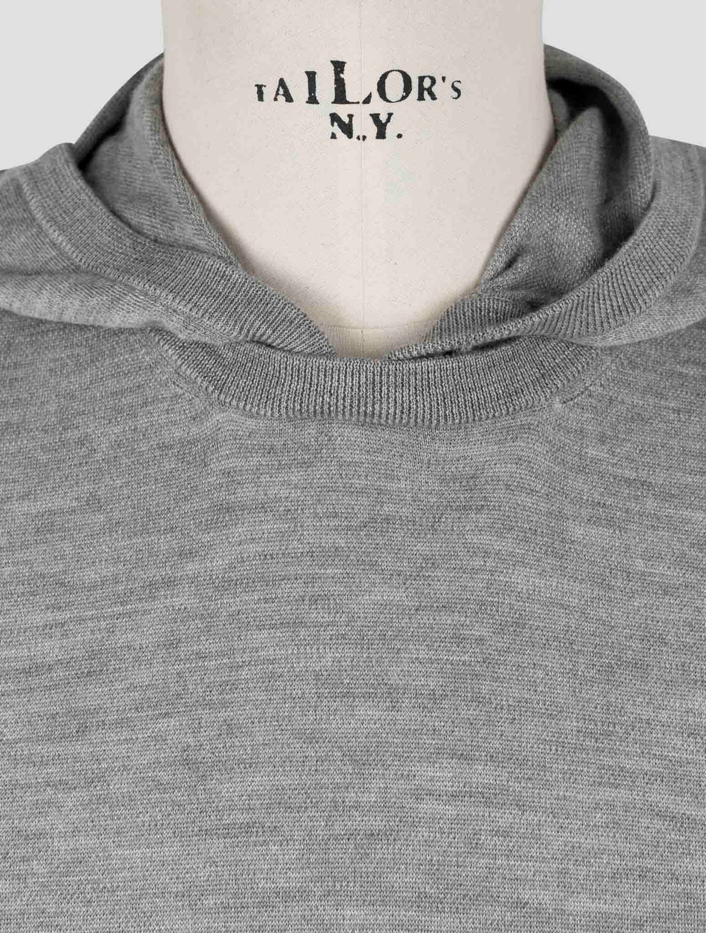 Kiton Gray Cashmere Silk Sweater Hoodie