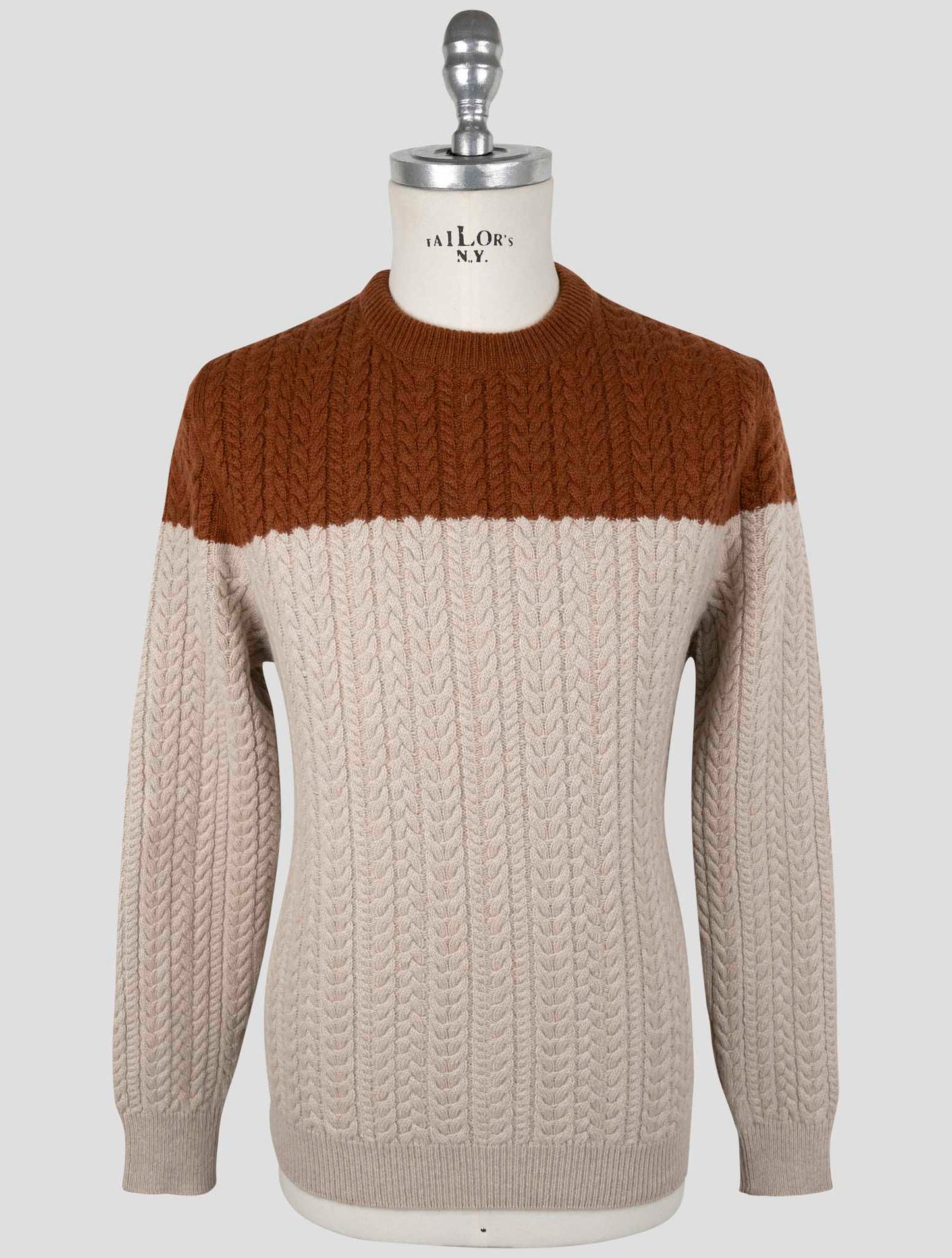 Kiton Brown Cashmere Sweater Crewneck