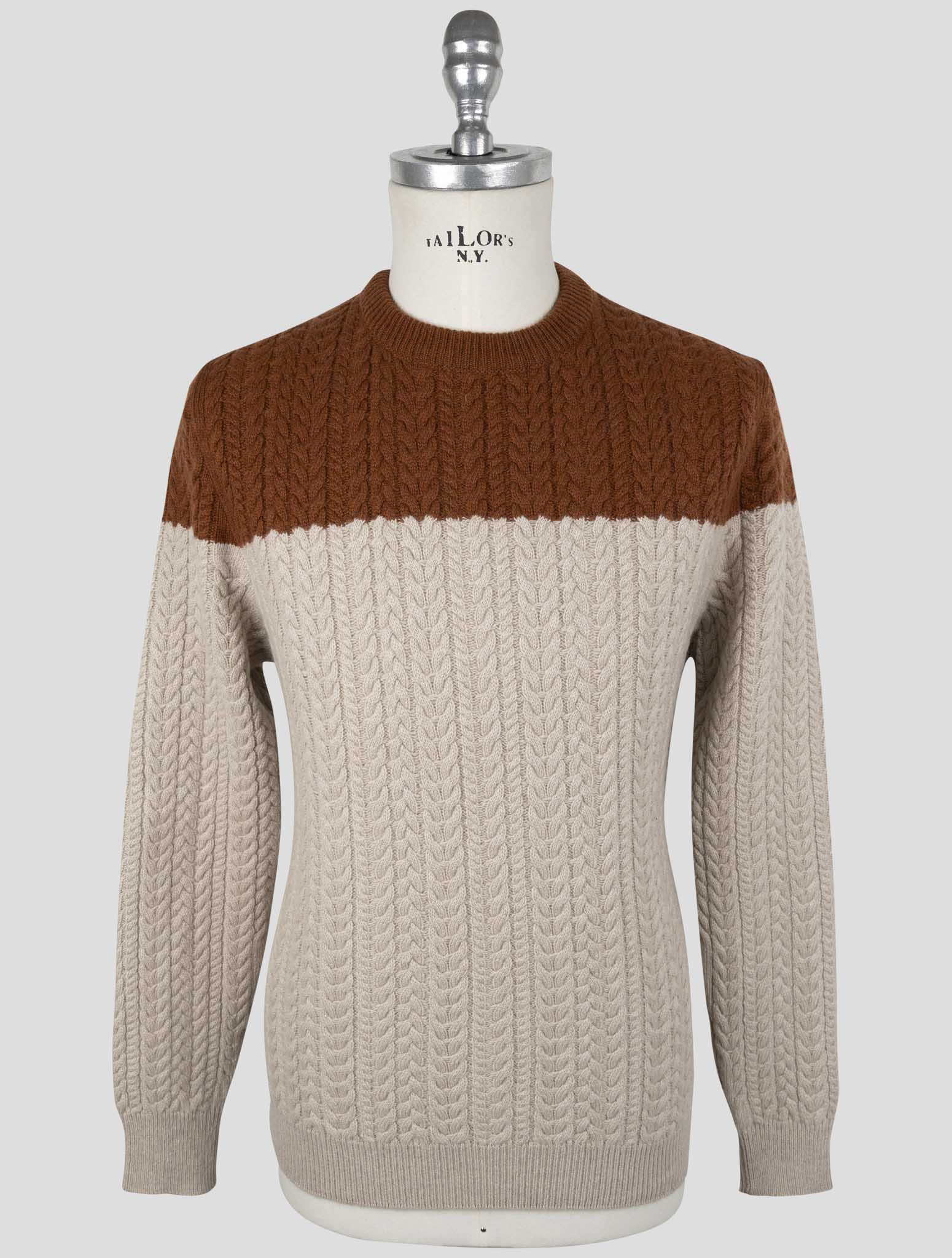 Kiton Brown Cashmere Sweater Crewneck