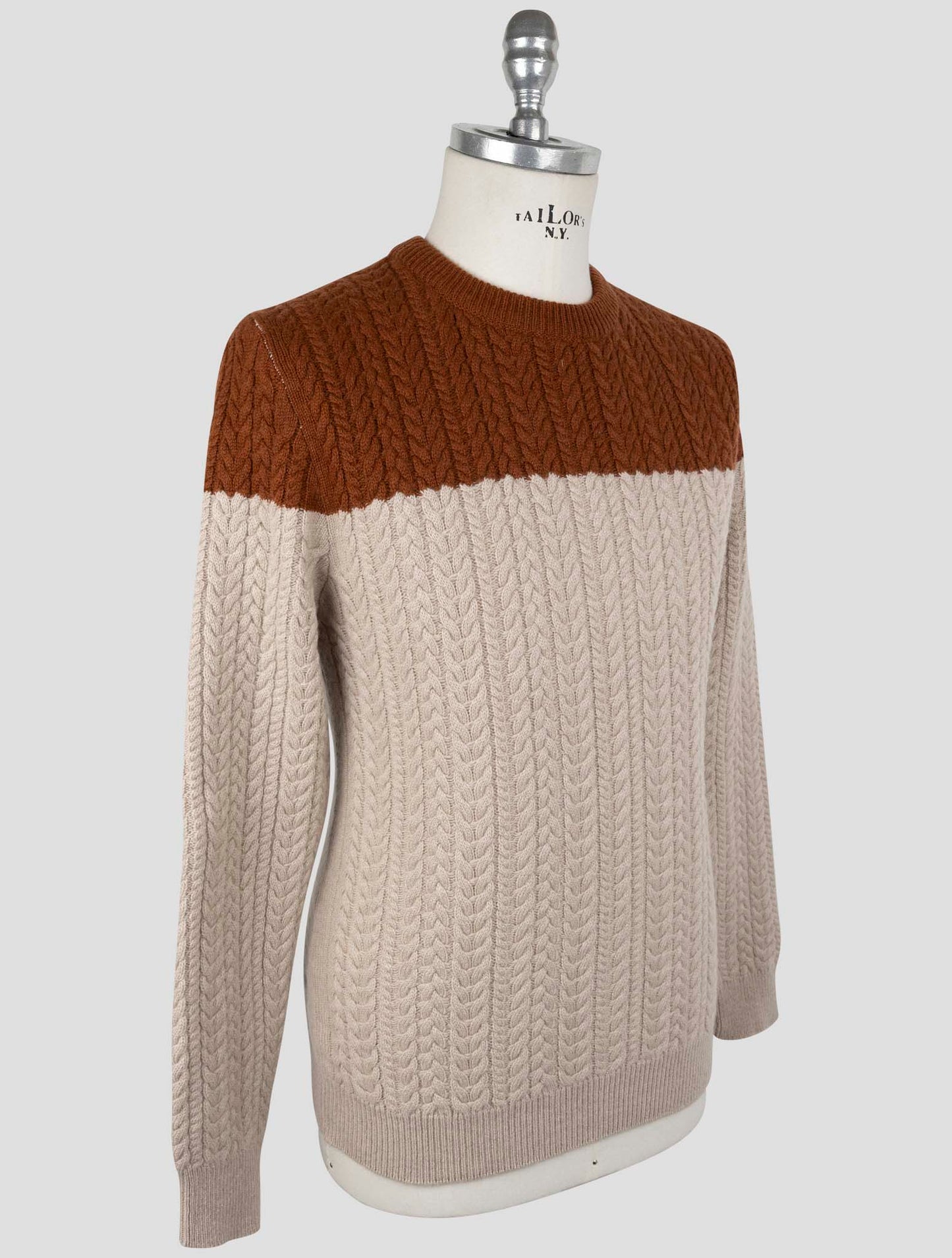 Kiton Brown Cashmere Sweater Crewneck