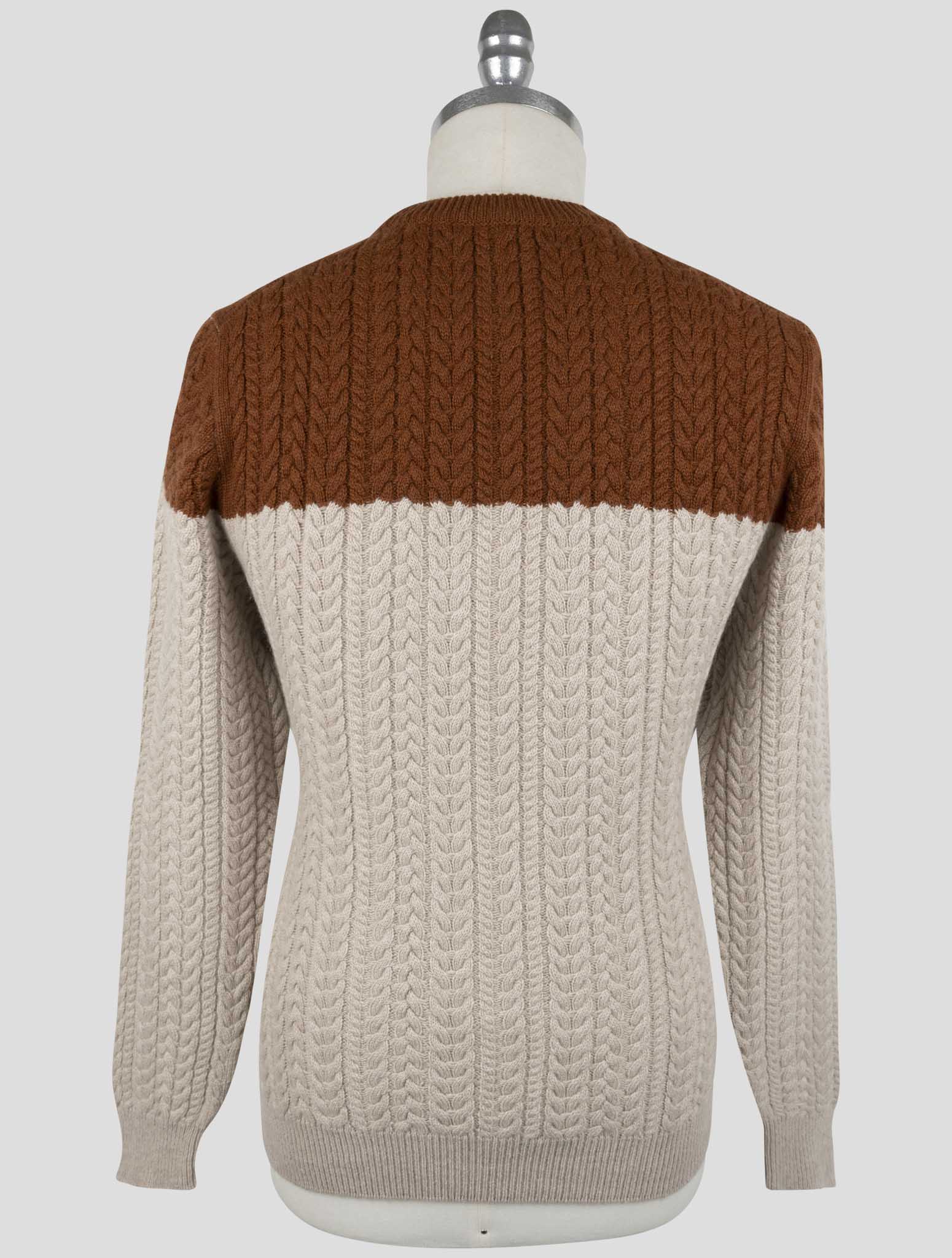 Kiton Brown Cashmere Sweater Crewneck