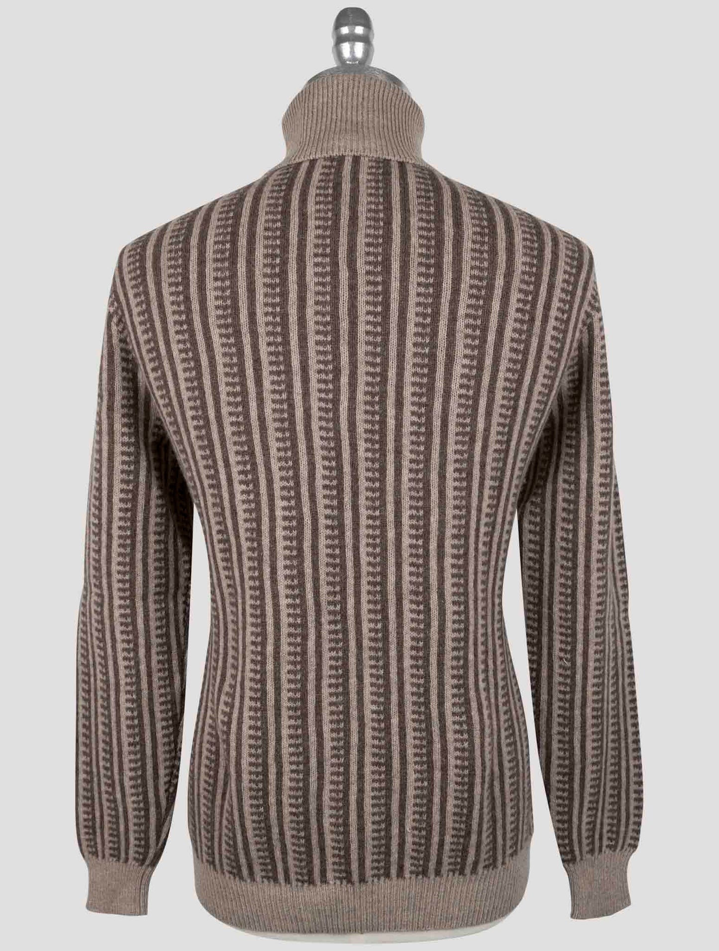 Kiton Brown Wool Sweater Turtleneck