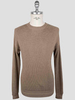 Kiton Brown Silk Cotton Sweater Crewneck