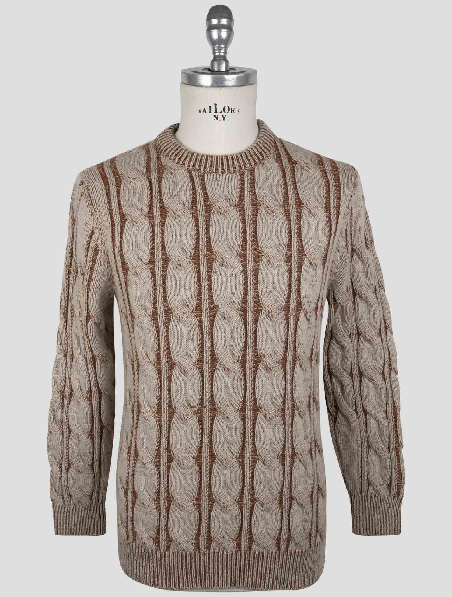 Kiton Brown Cashmere Sweater Crewneck