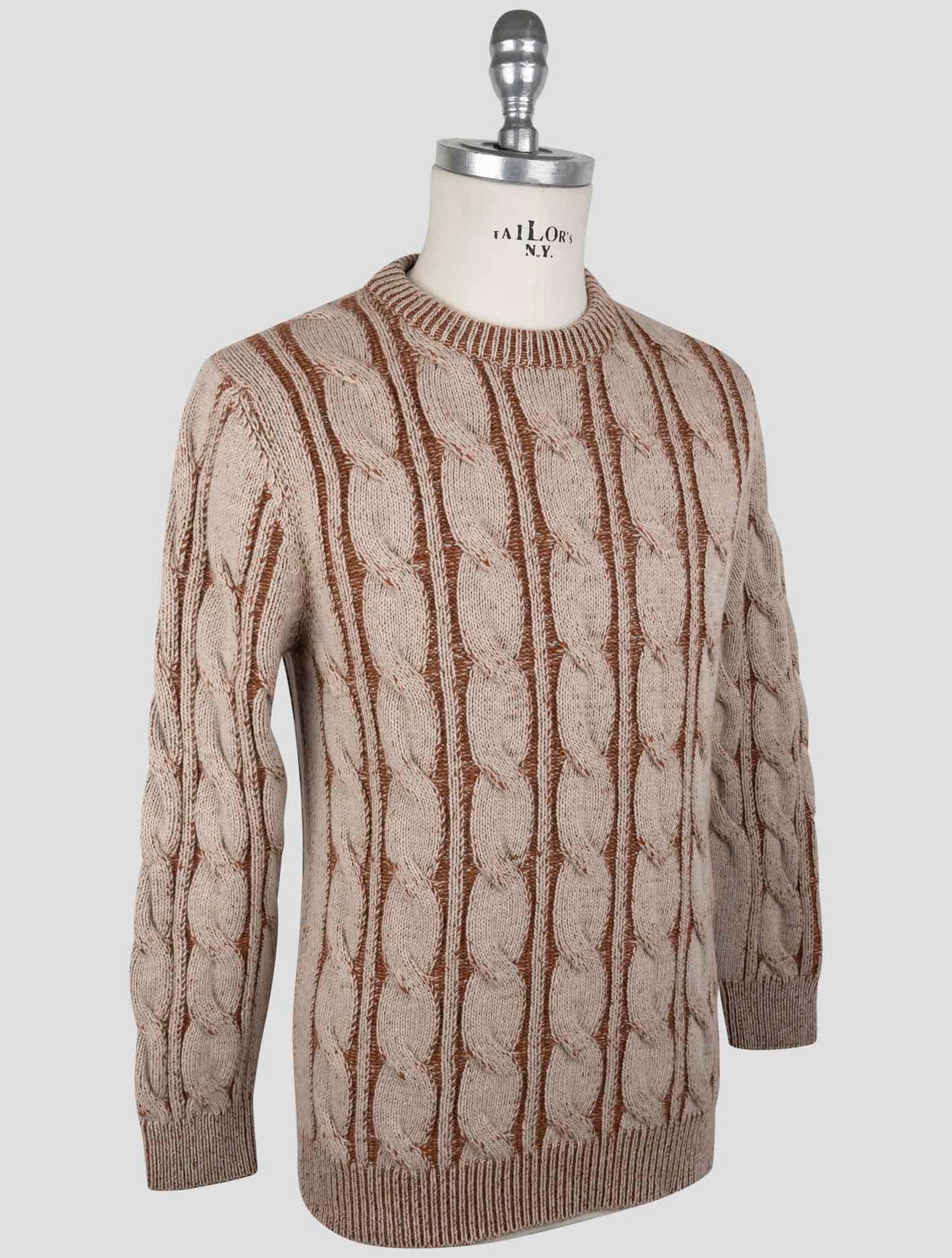 Kiton Brown Cashmere Sweater Crewneck