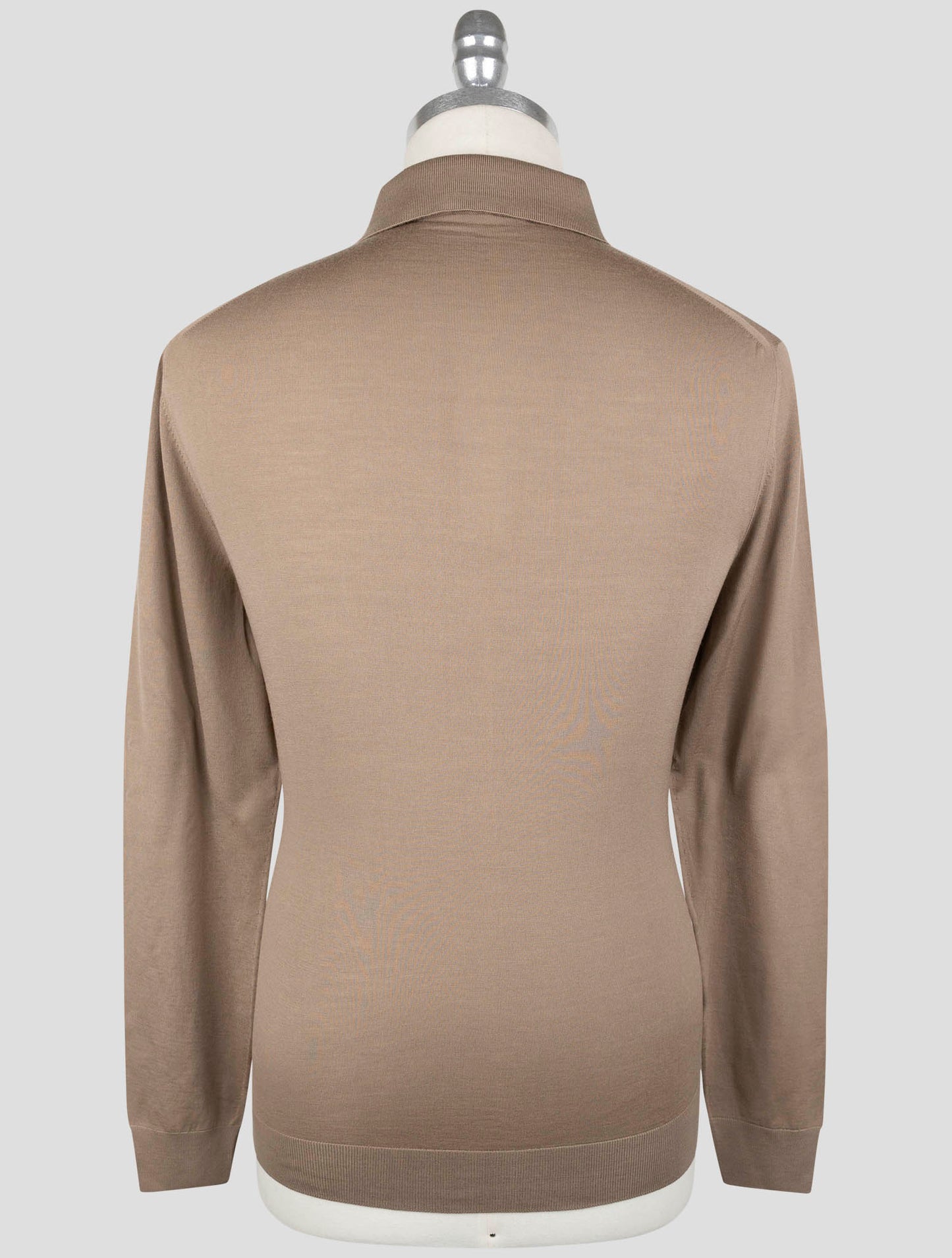 Kiton Brown Wool Sweater Polo