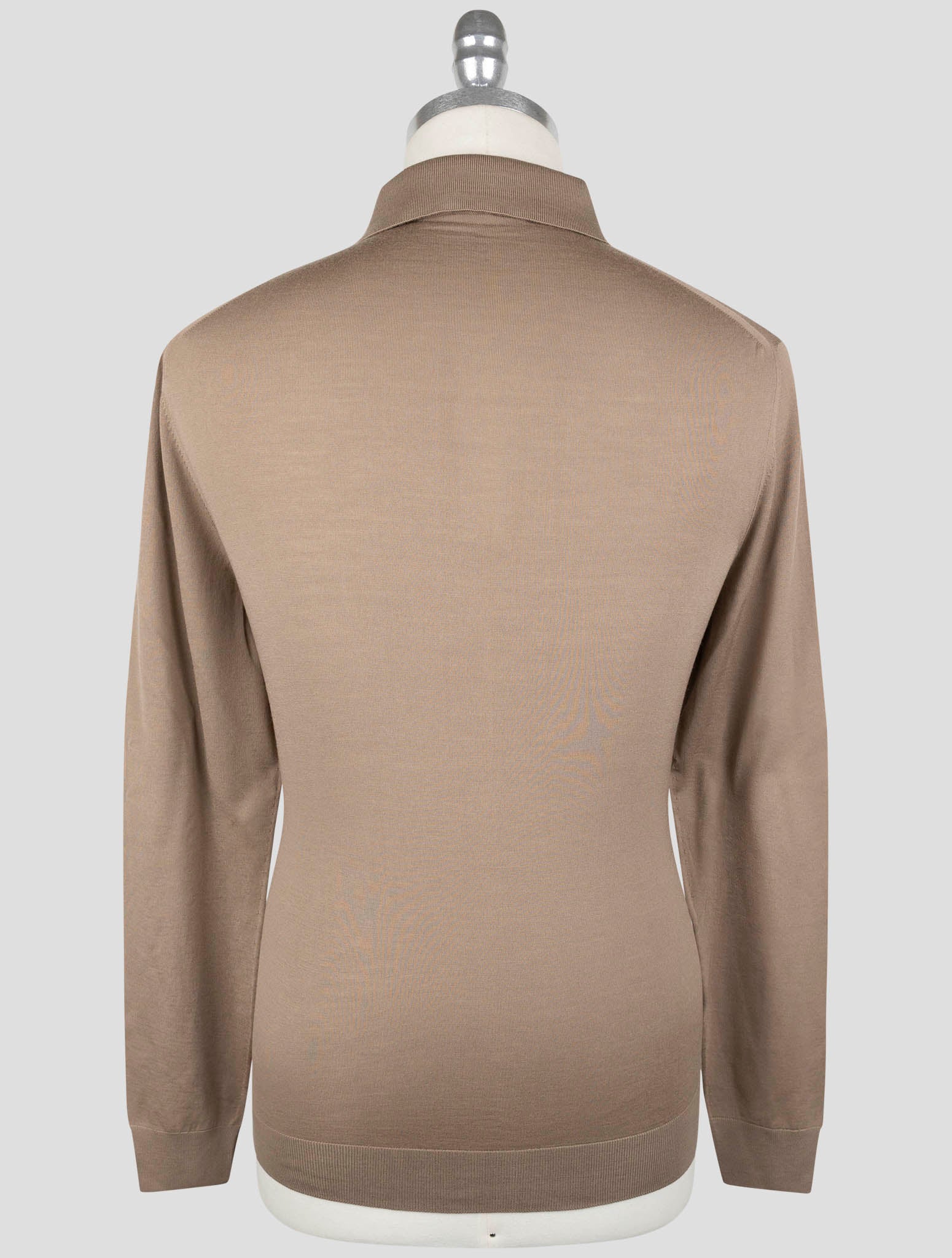 Kiton Brown Wool Sweater Polo